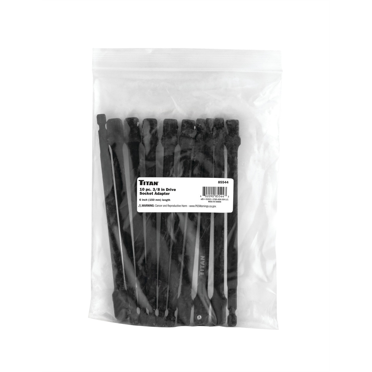 Titan 10 pk. 3/8 in. Dr. 6 in. Socket Adapter
