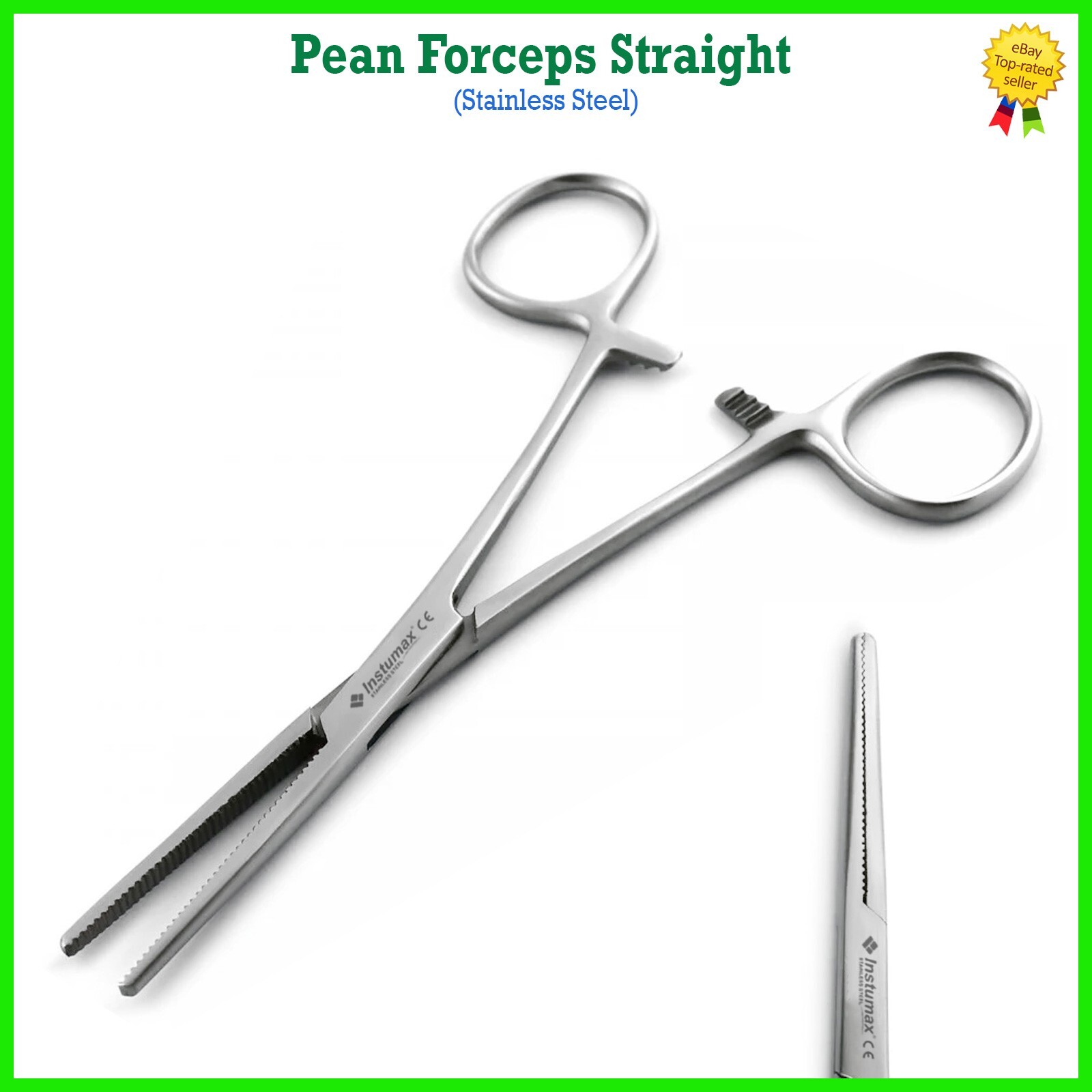 Pinza Hemostática Pean Recta Acero Inoxidable Instrumento Quirúrgico