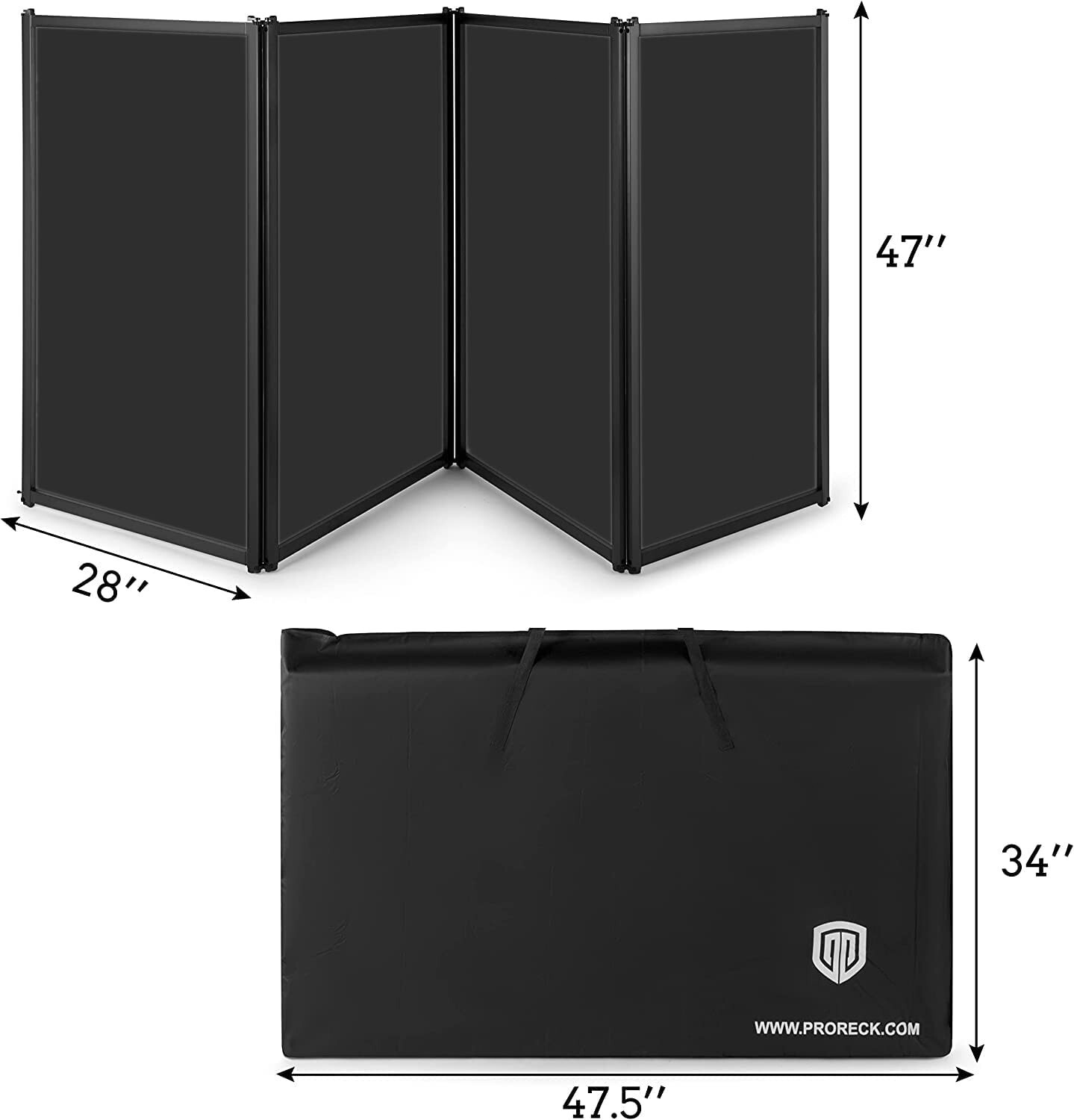 Proreck DJ Foldable Facade Portable Scrim Panel Black&white