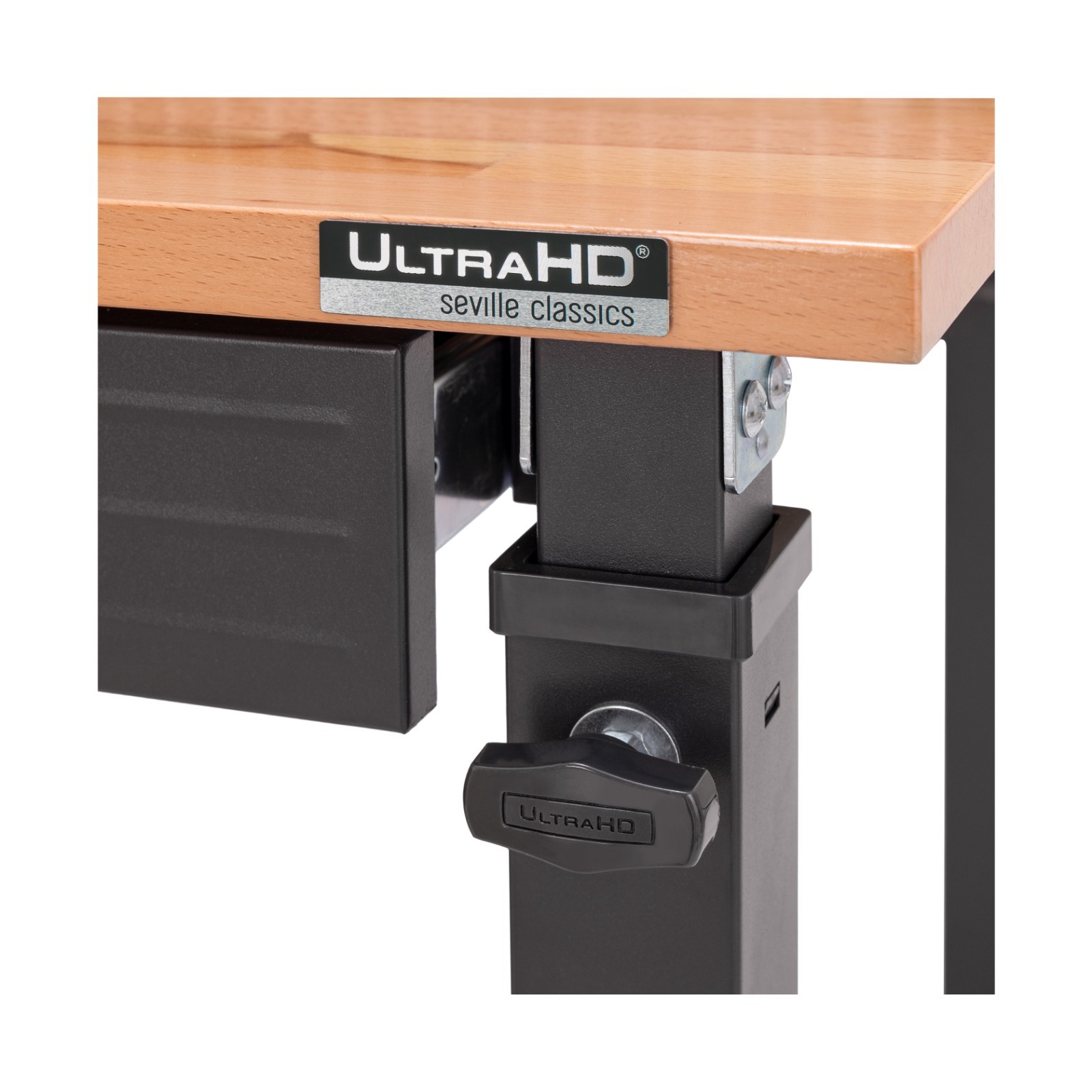 Seville Classics UltraHD® Height Adjustable Lighted Work Center, 45" W x 22" D