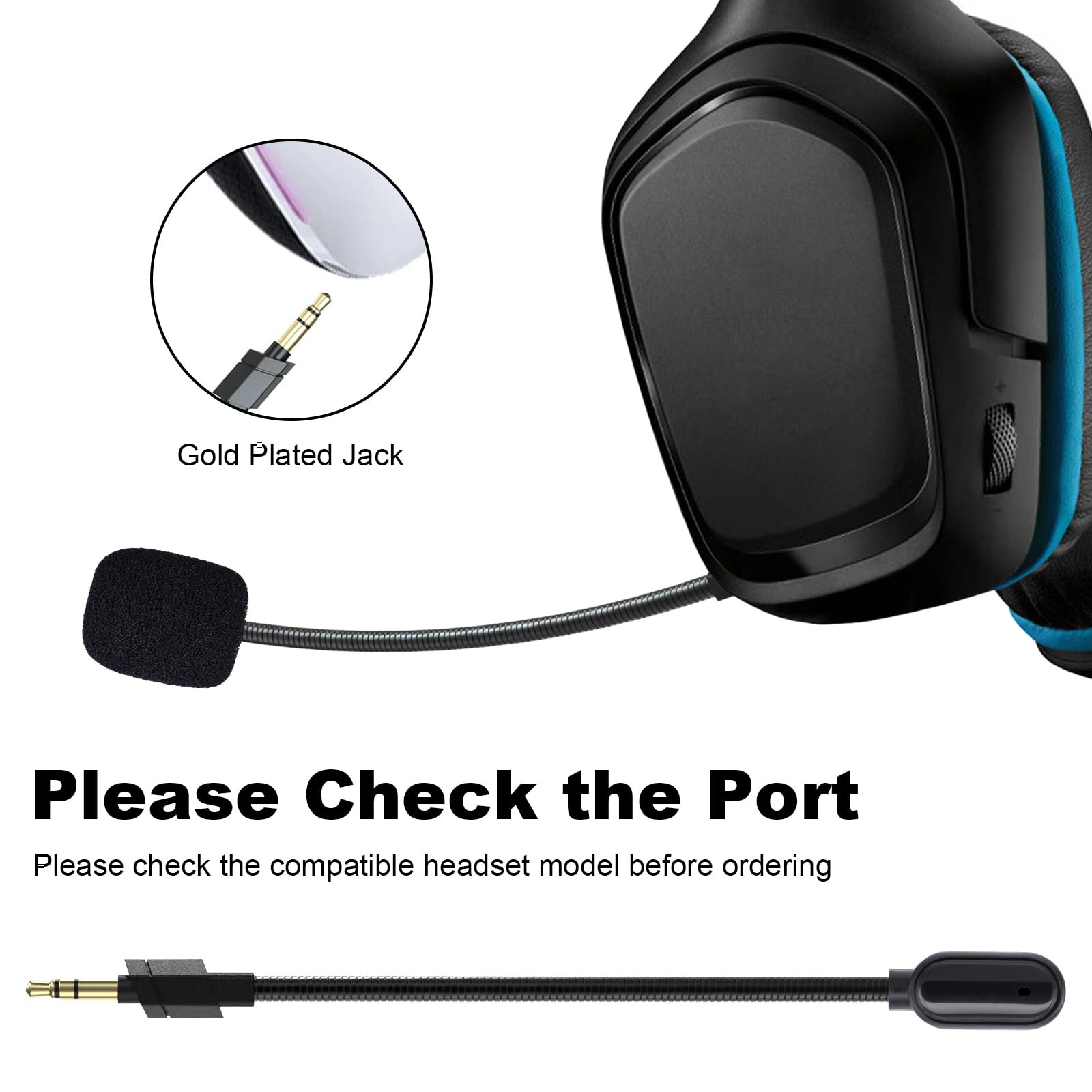 Replacement G733 Microphone Compatible with Logitech G733 Lightspeed Wireless...