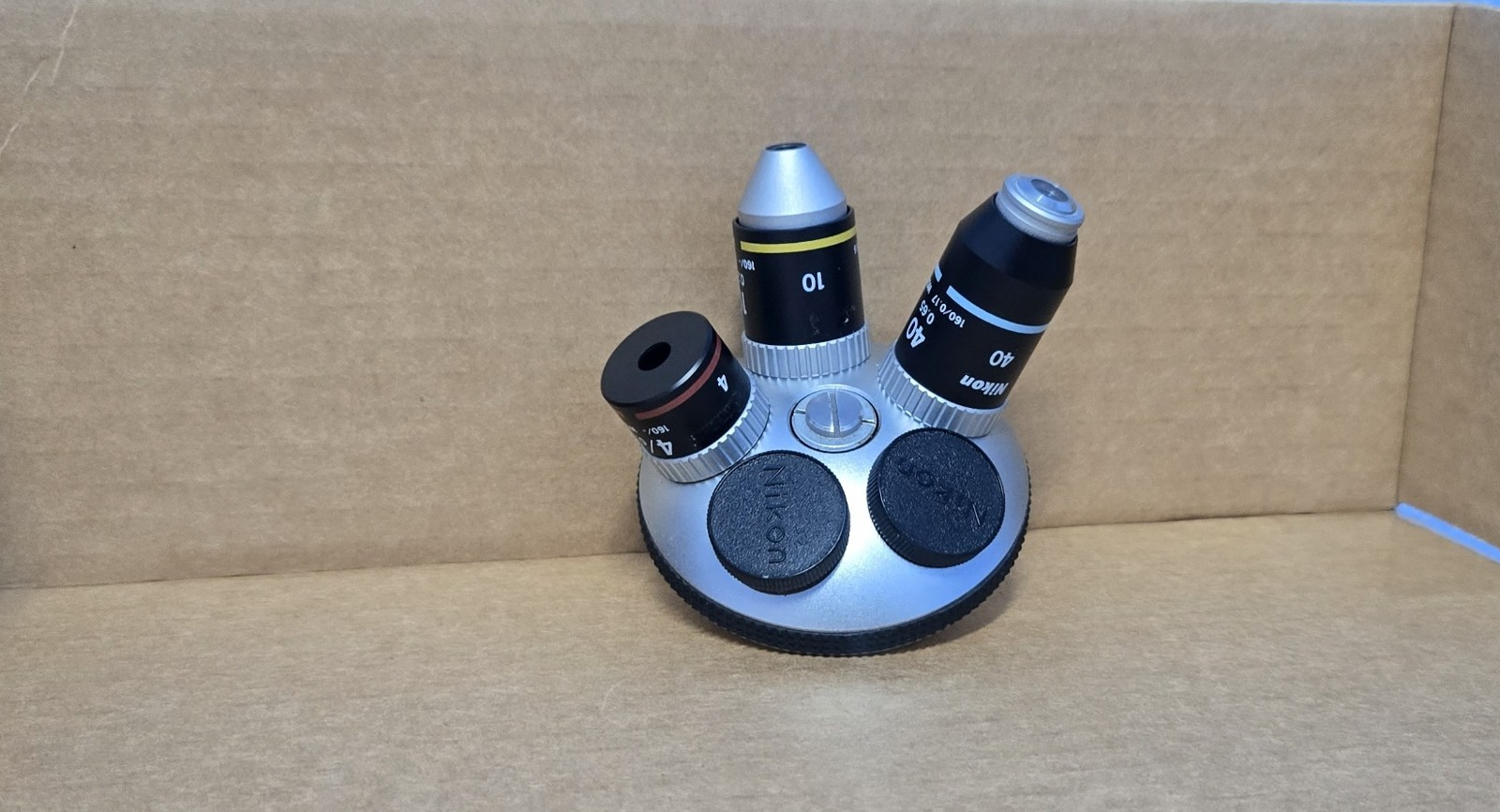 Nikon microscope Lens Objectives 4X / 10X / 40X   (INV03-BINY001B)