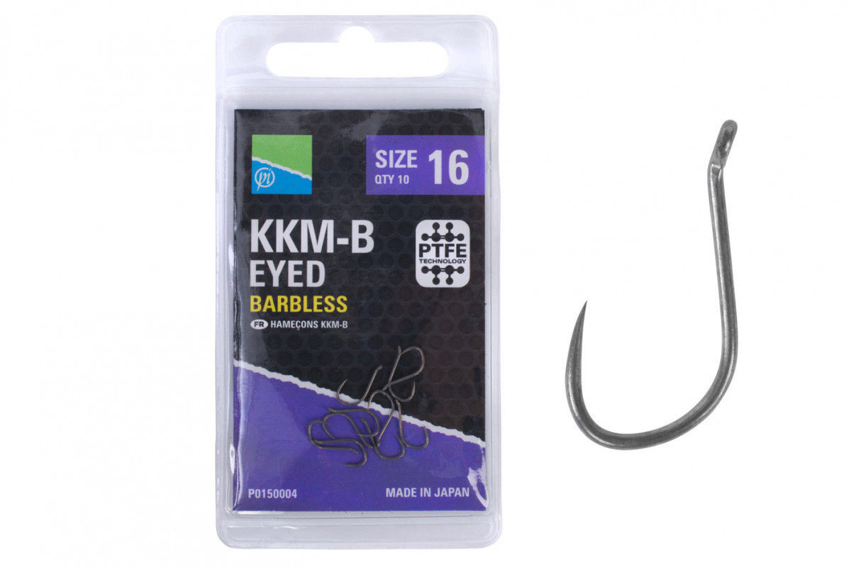 Preston Innovations KKM-B Eyed Barbless Hooks - All Sizes Available
