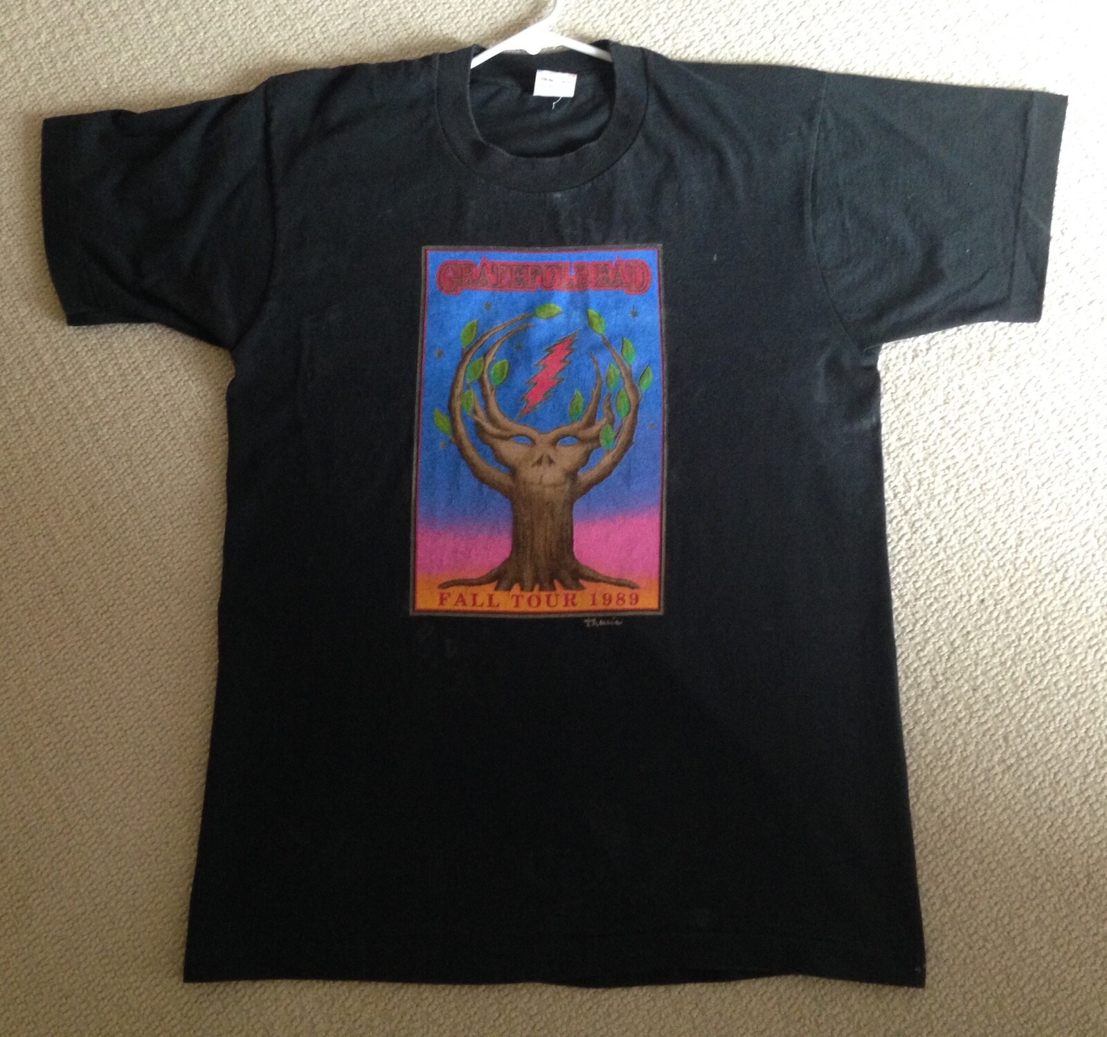 Grateful Dead 1989 FALL TOUR Vintage Shirt Warlocks Hampton Coliseum Miami RARE 