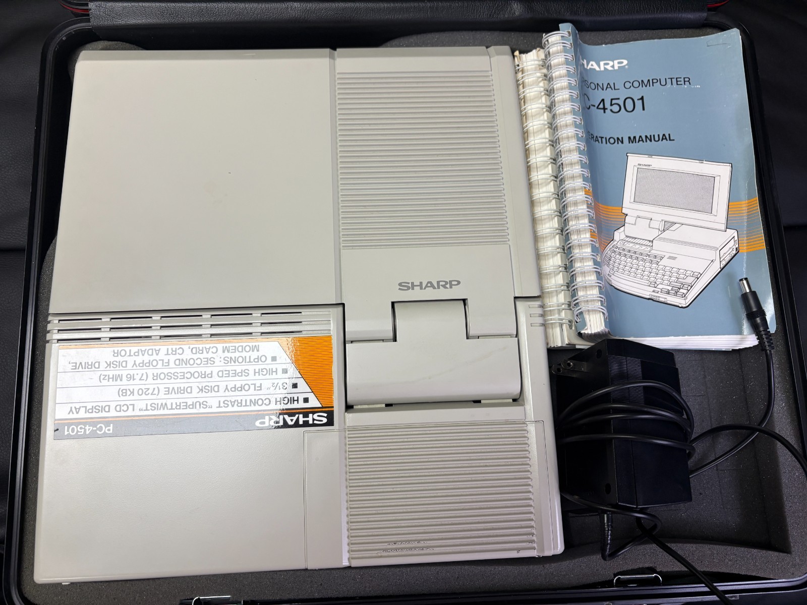 Sharp PC 4501 Personal Computer Manual Cord - Tested