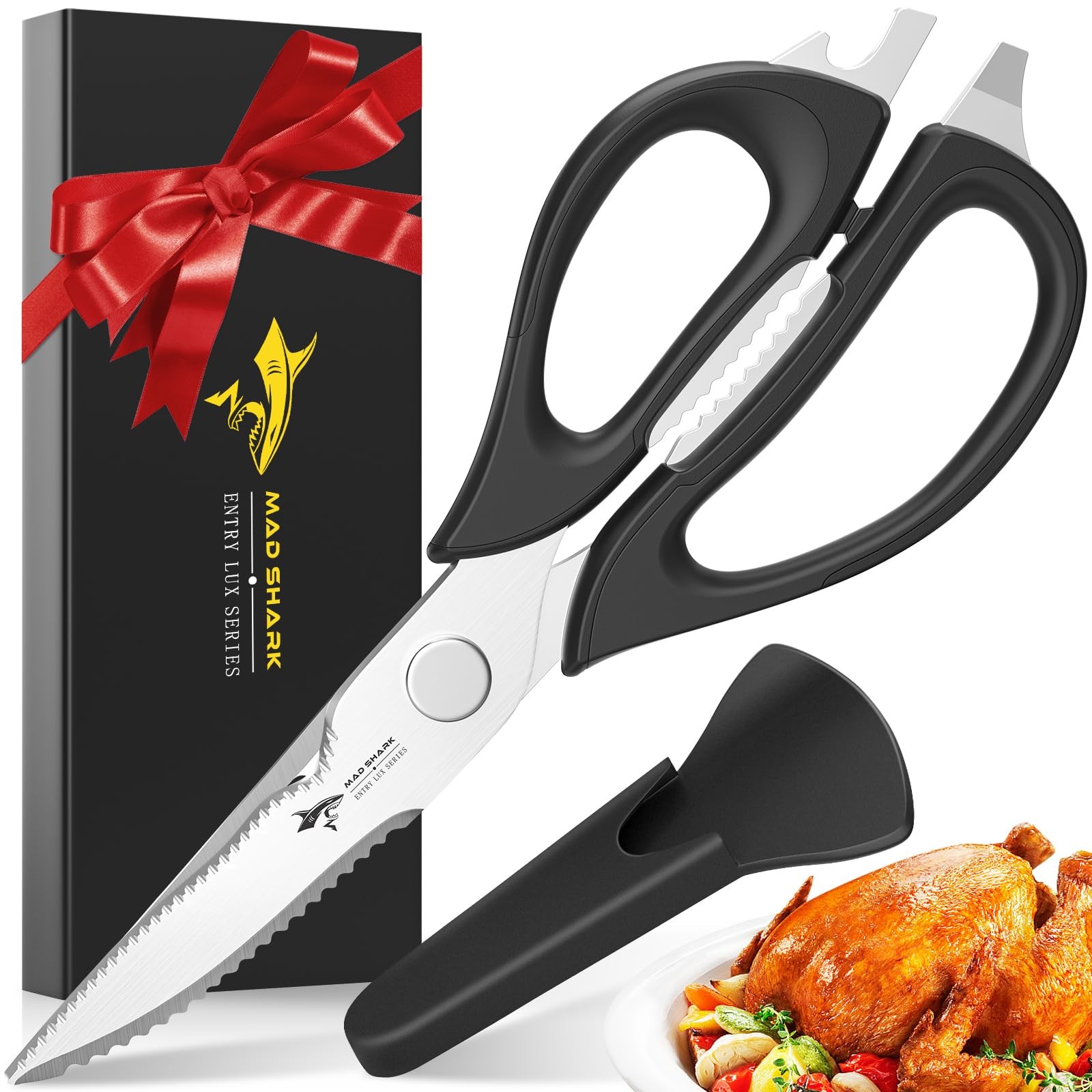Kitchen Scissors All Purpose Kitchen Shears Come Apart,Stainless Steel Utilit...