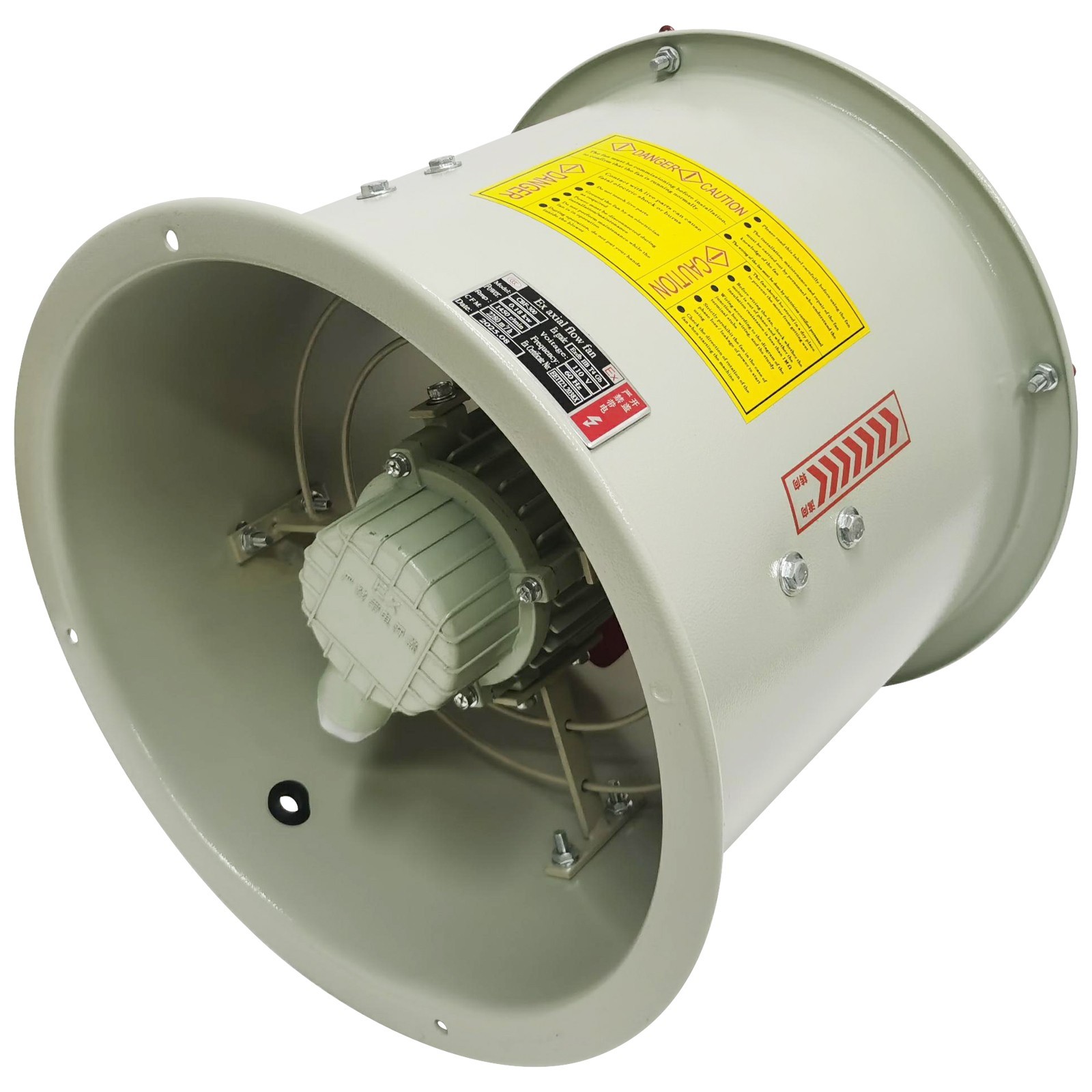 12" Hazardous Location Axial Fan Explosion-Proof Inline Duct Blower Ventilation