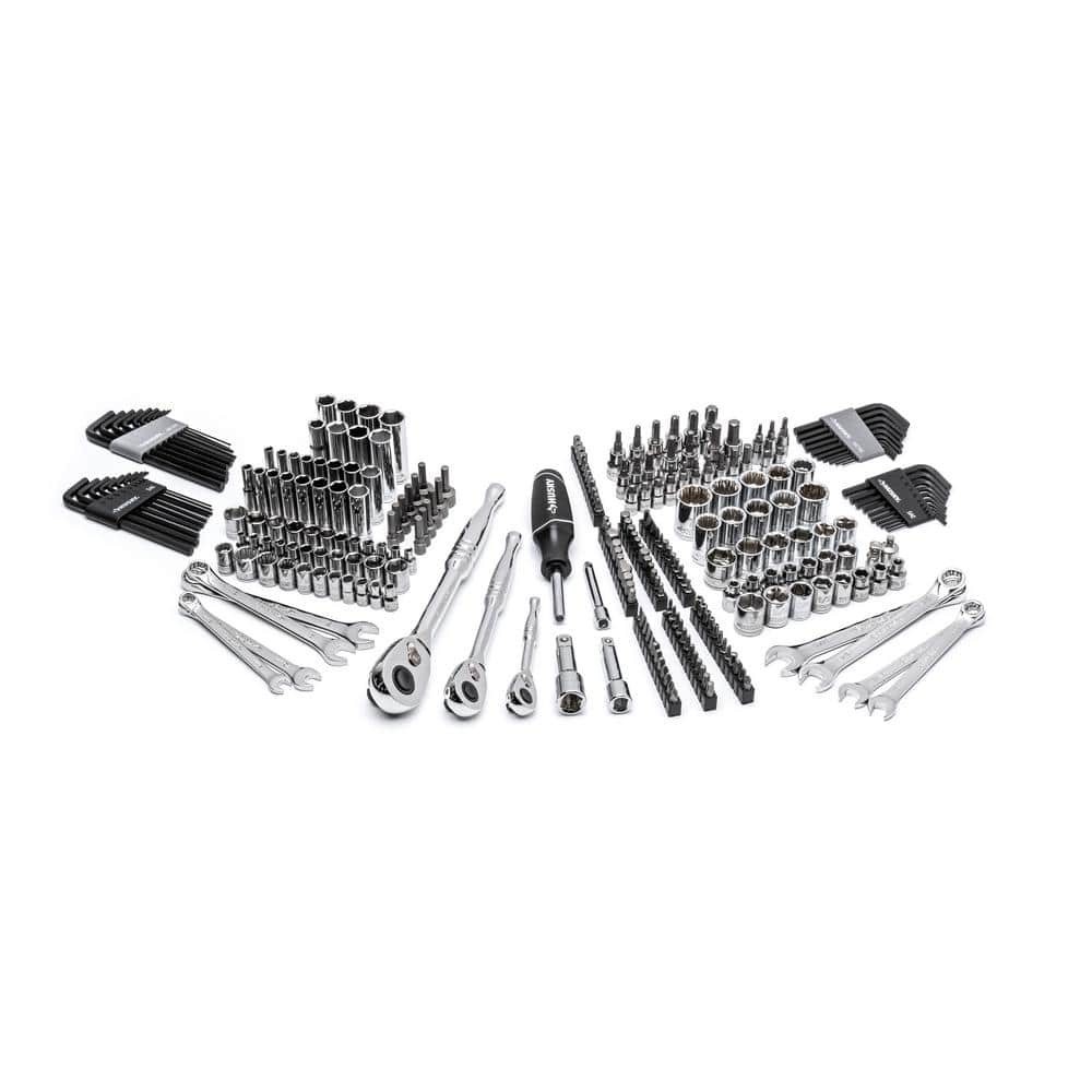 Mechanics Tool Set Kit Socket 280 Piece Case Tools Sae Metric Drive Box Ratchet