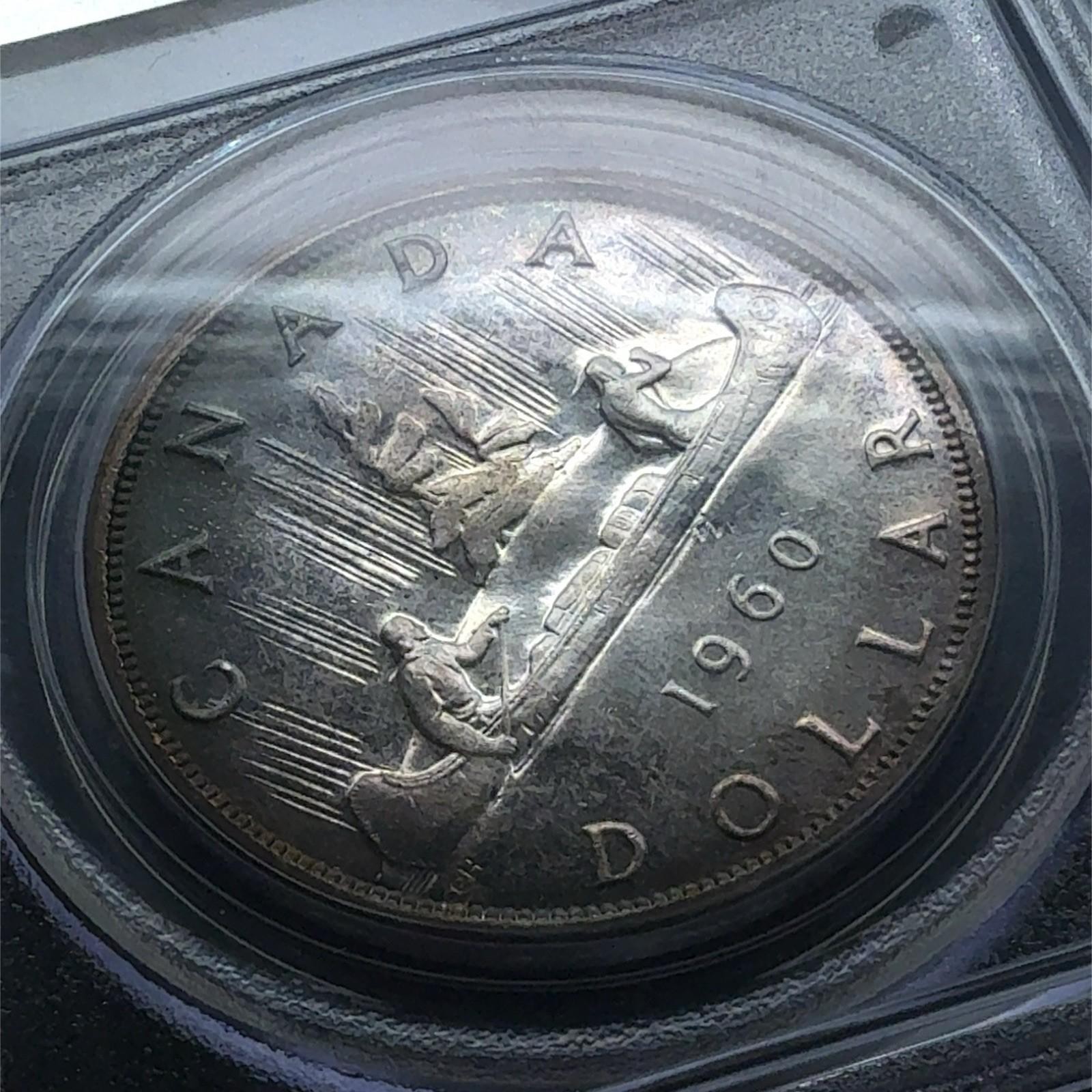 1960 Canada Silver Dollar $1 PCGS MS63