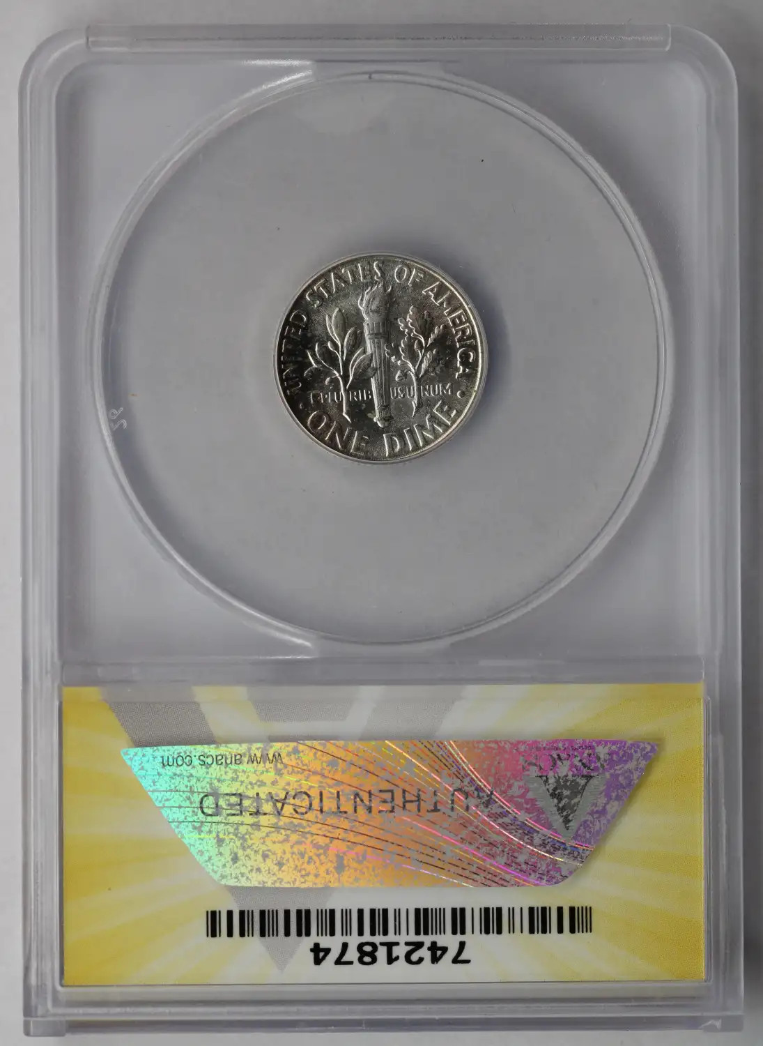 1949 Roosevelt Dime ANACS MS65