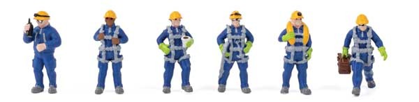 Walthers SceneMaster 949-6209 HO Wind Turbine Technicians pkg(6)