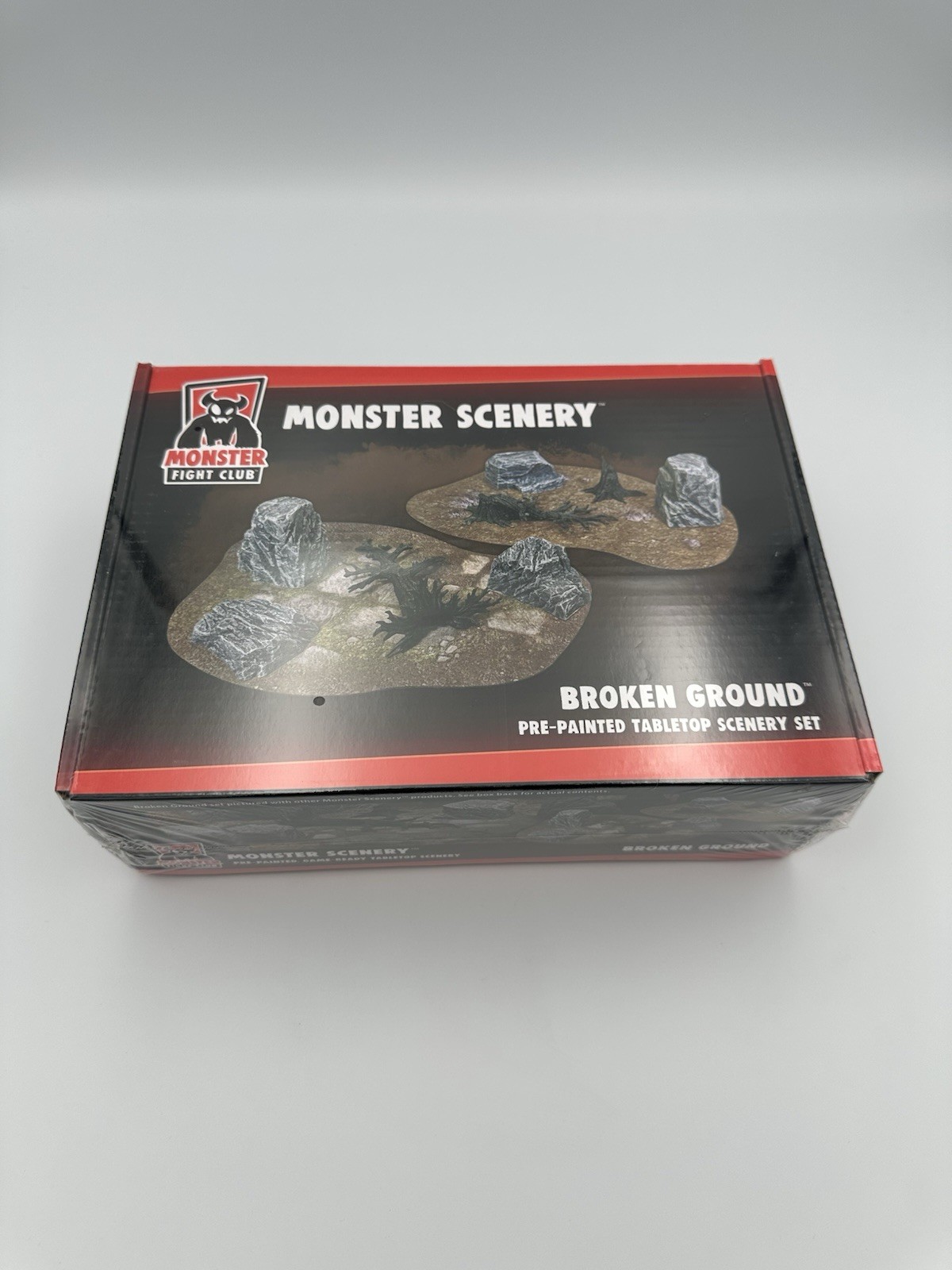 Monster Fight Club Scenery Broken Ground Terrain Miniature Rocks Trees - NIB