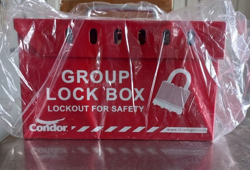 Group Lockout Box Red Steel 6" x 9" 437R32 - Condor Brand