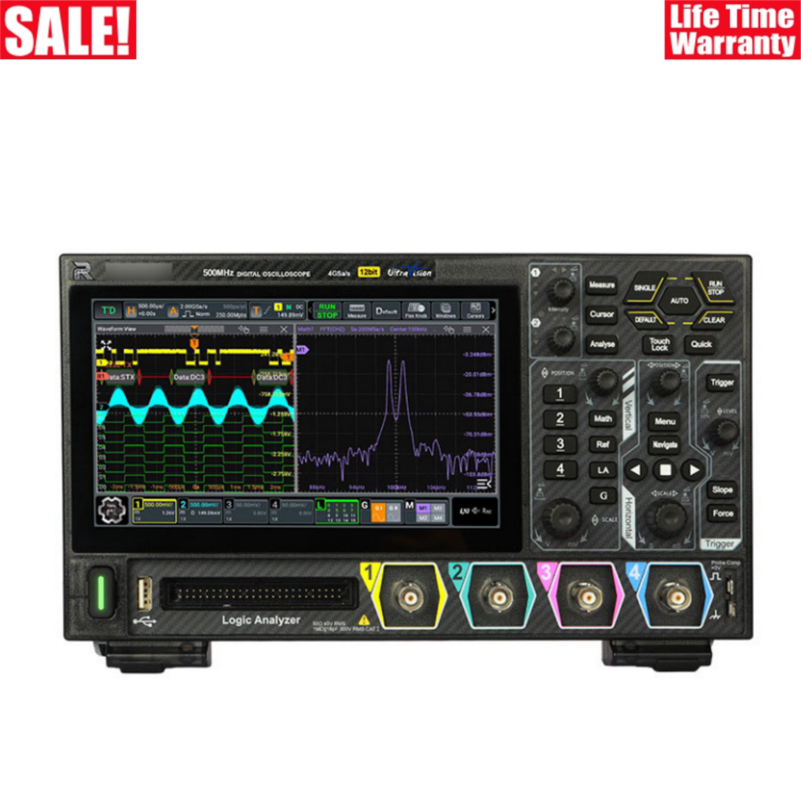 RIGOL 4-Channel Portable Digital Oscilloscope 4GSa/s with 7-Inch Touch Screen
