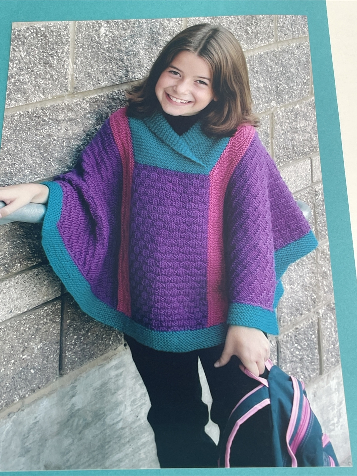 Fiber Trends Valerie A Child's Poncho Knitting Pattern