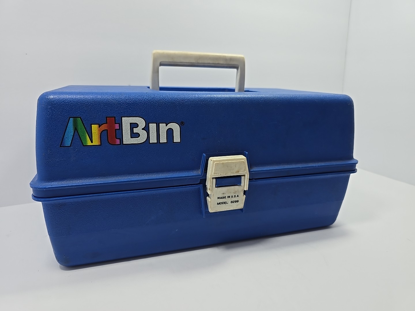 VTG ArtBin Storage Case Blue Tackle Box For Art Supplies Two-Tier Model 8299 USA