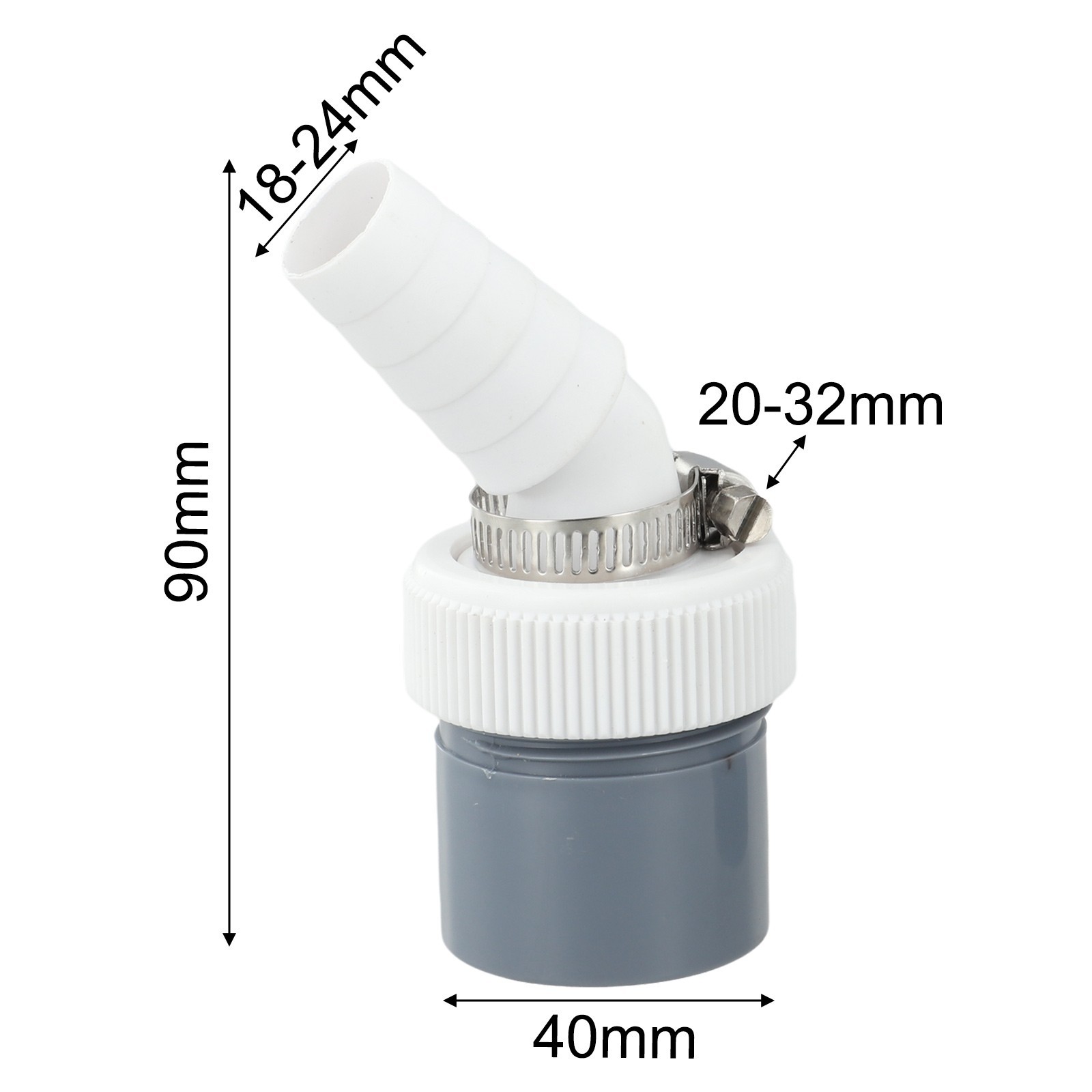 Long Lasting PVC Drain Adapter for Washing Machines and Dishwashers Pack of Two