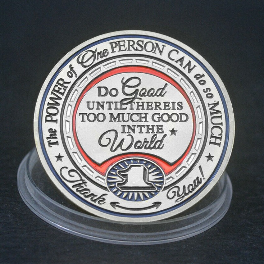 20 PCS Thank You For Making A Difference Challenge Coin Team Power