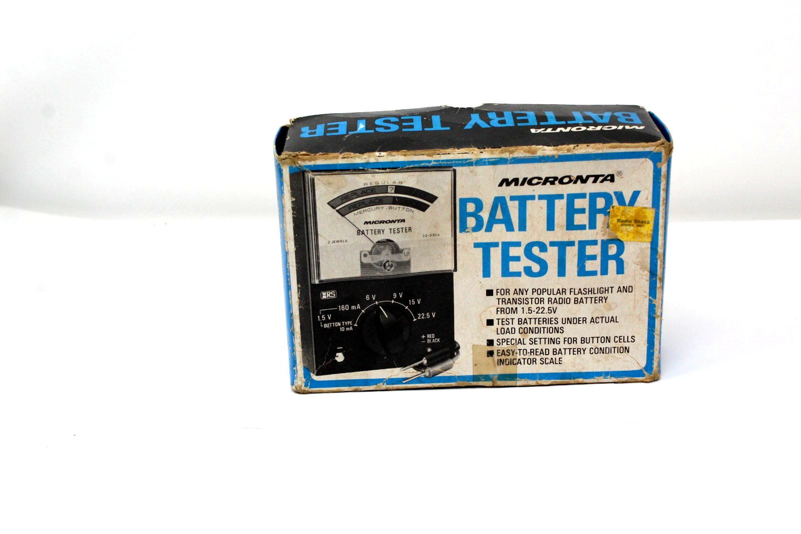 Vintage 1980's Micronta Battery Tester #22-030A Radio Shack Original Box