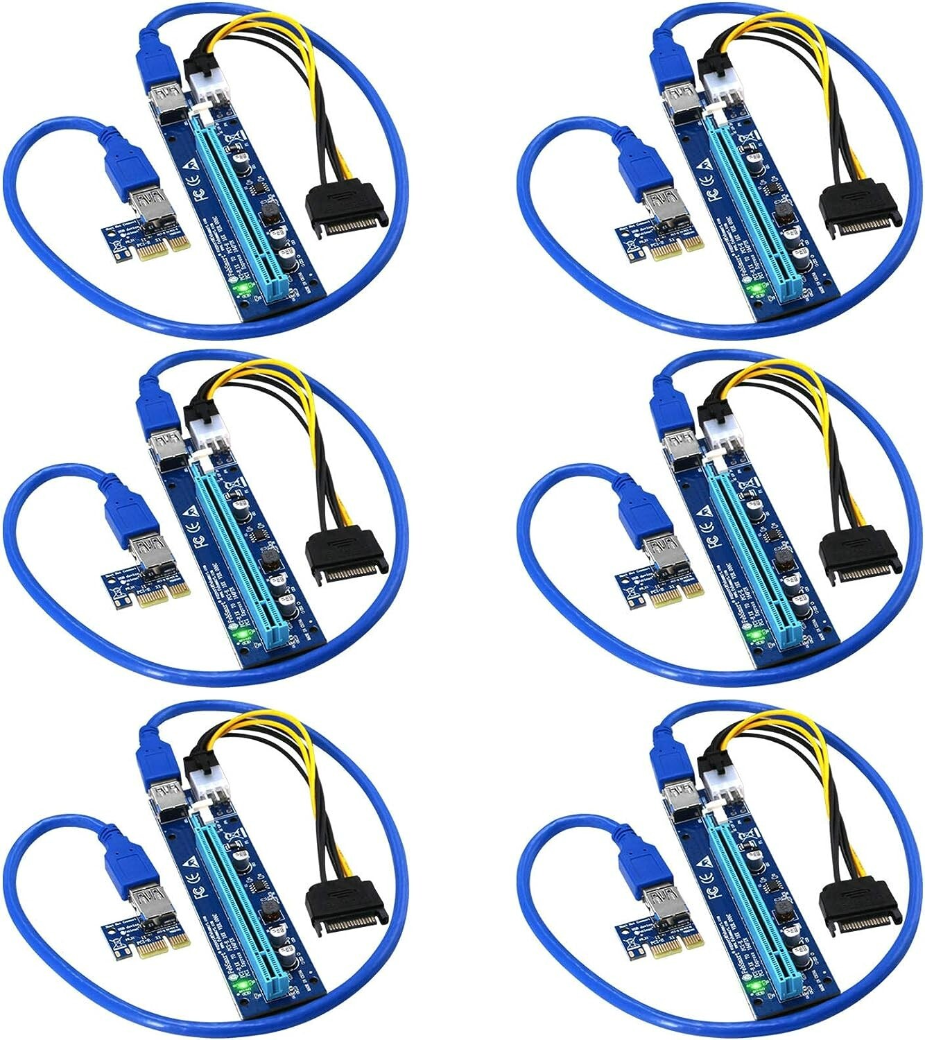 Febsmart PCIE Riser for Ethereum Mining Rigs, GPU Risers for ETH Mining Rigs, PC