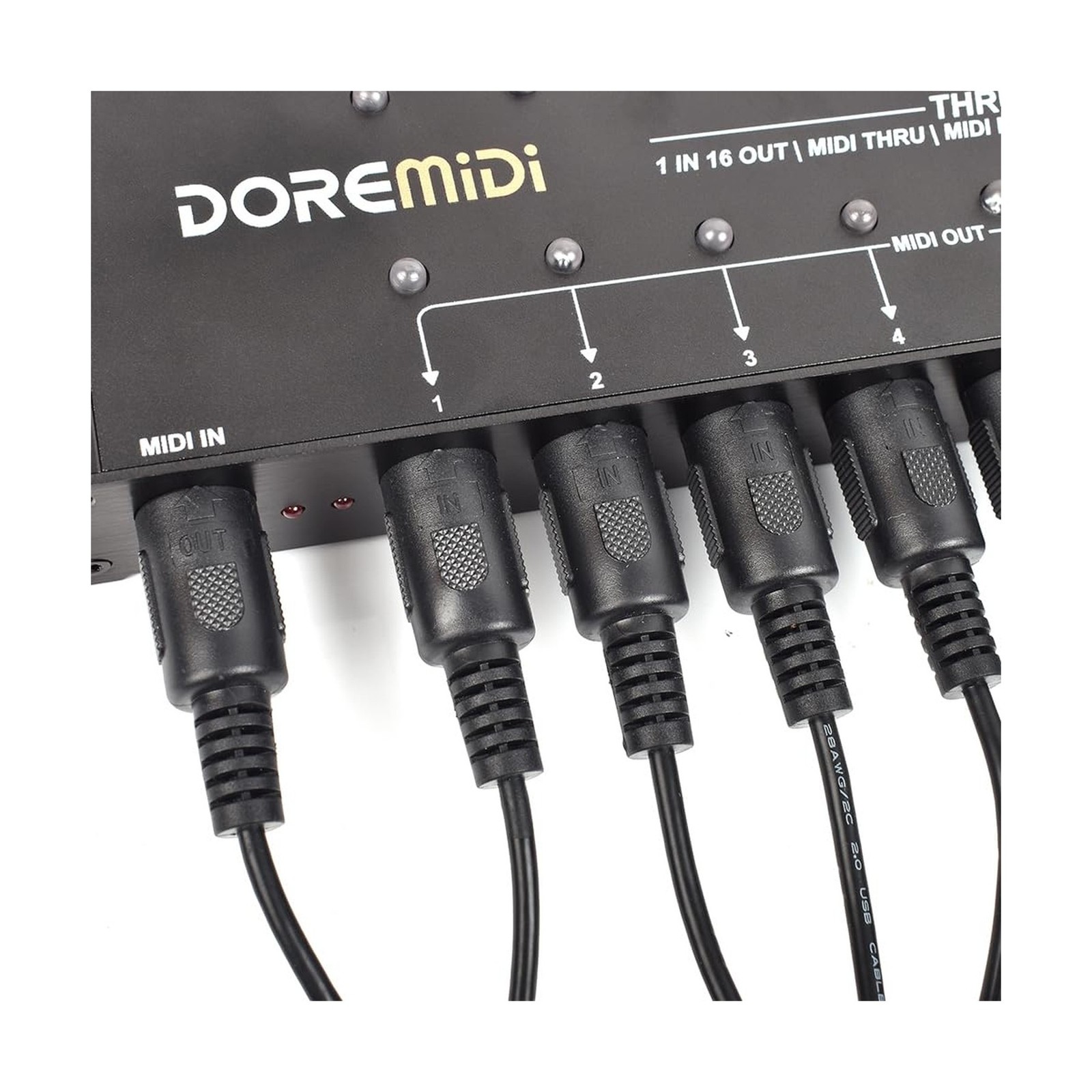MIDI THRU-16 Box Filter and Switch 1 MIDI input into 16 MIDI outputs and each...