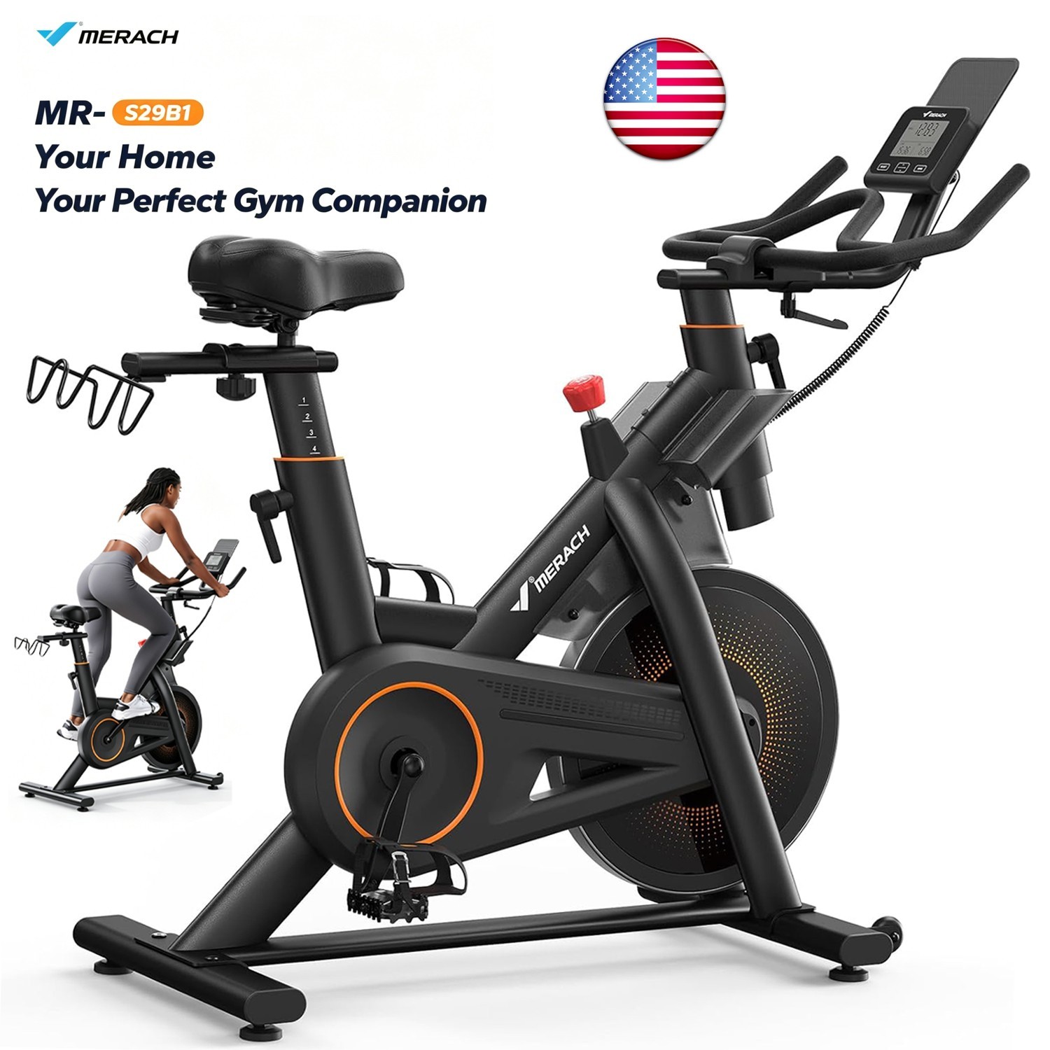 MERACH S29 Magnetic Exercise Bike, Indoor Cycling Bike with Self-Developed App