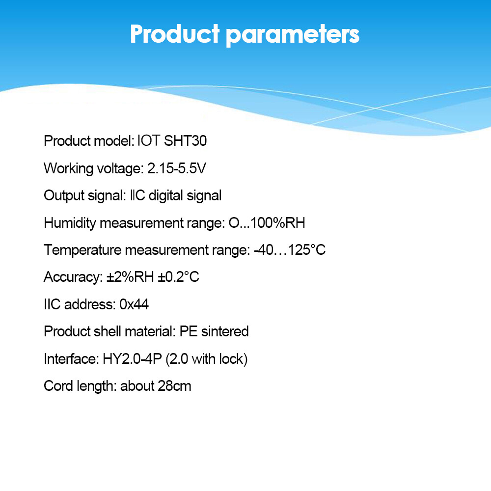 Digital SHT30 Temperature and Humidity Sensor Module IIC I2C Interface HY2.0-4P