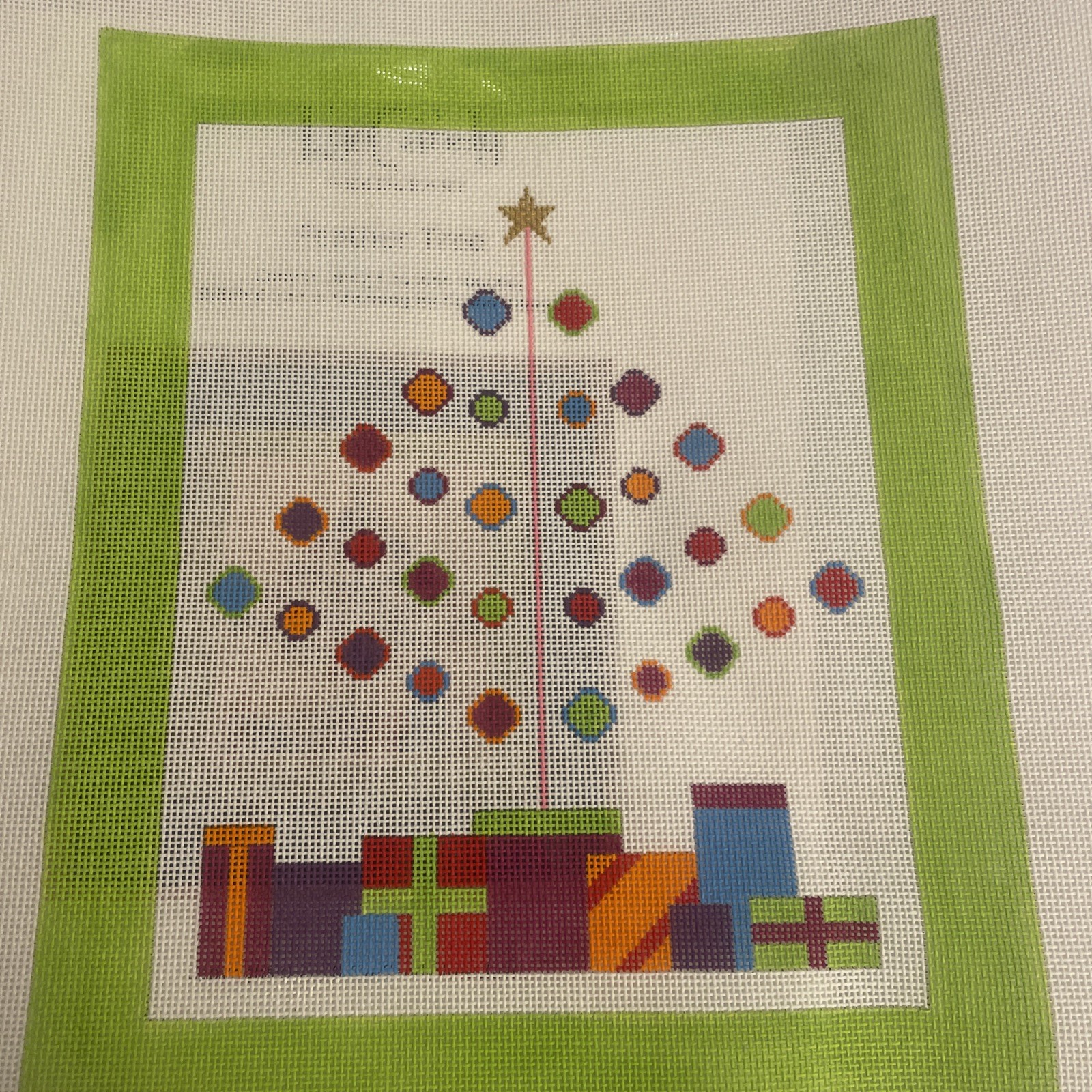 Christmas Feather Tree 18 ct Needlepoint handpainted EyeCandy Ada Haydon