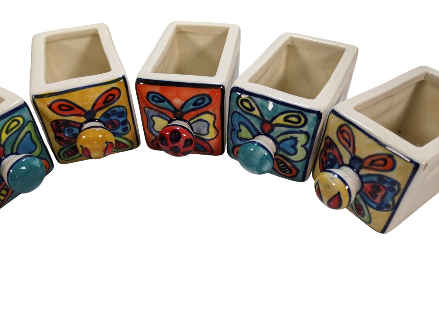 Replacement Hand Painted Ceramic Drawer Od - 95mmx55mm Fair Trade
