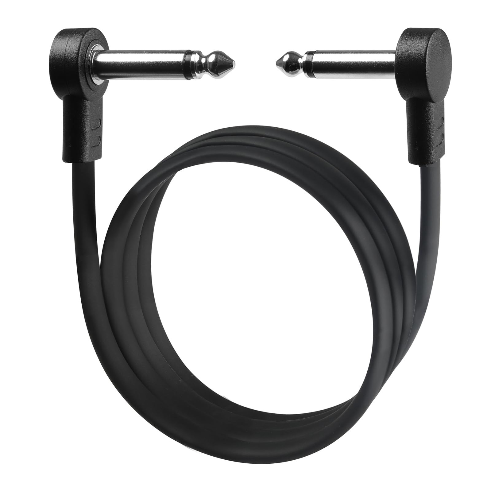 GOGHOST 3FT Guitar Patch Cables, 1/4" TS Right Angle Effect Pedal 3 FT, Black