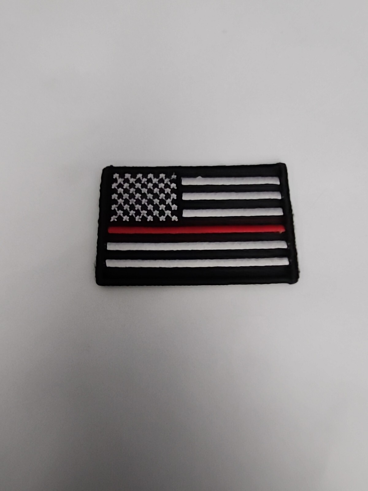 HOOK LOOP Fastener Morale  PATCH US Flag USA Thin Red Line Firefighting 2 Piece
