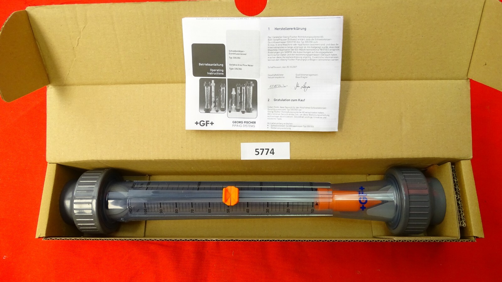 Float Flow Meter Type 335 GF198335002 D40 DN32
