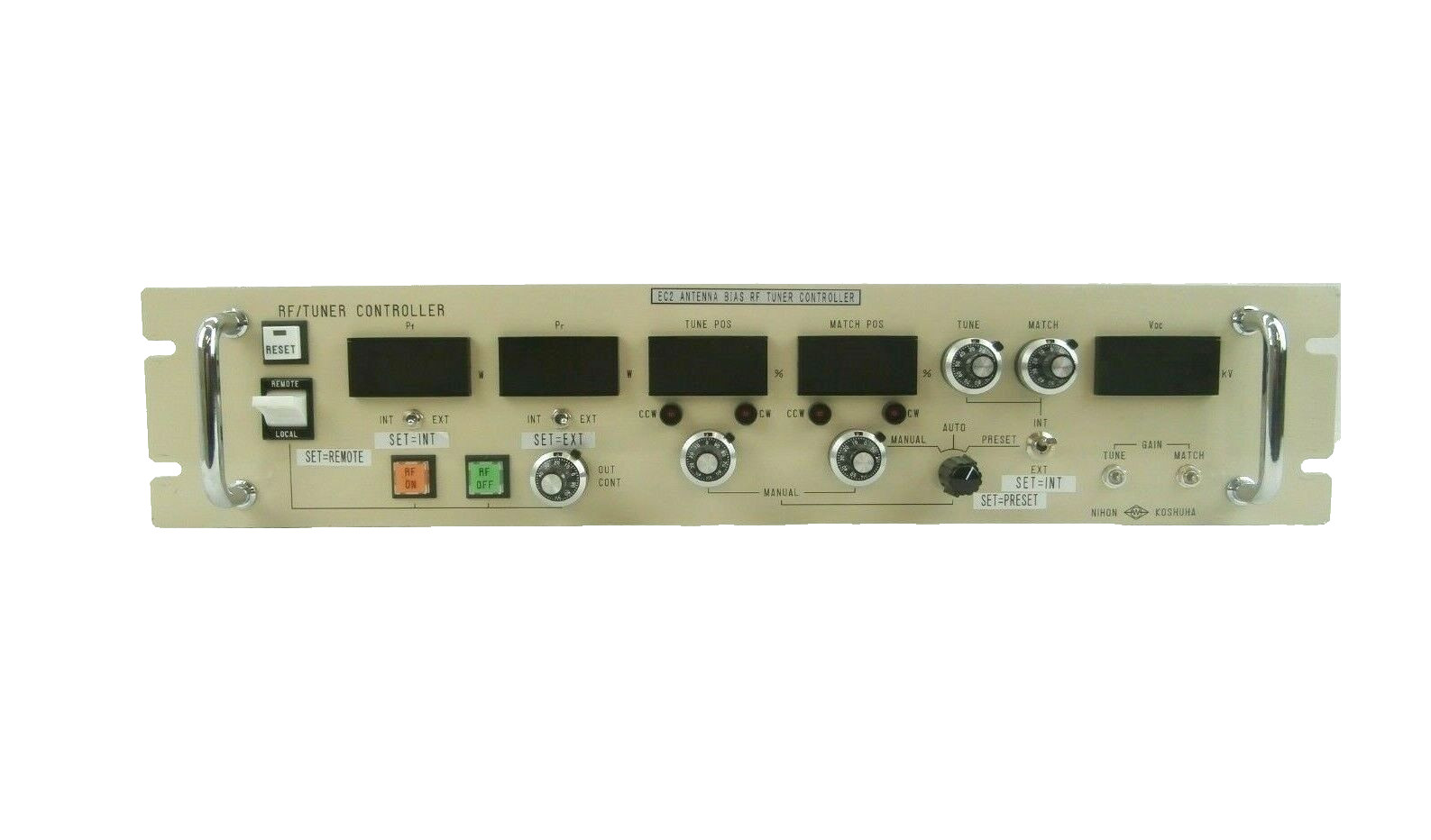 Nihon Koshuha RF/TUNE CONT-2 RF EC2 Antenna Bias Tuner Controller Working