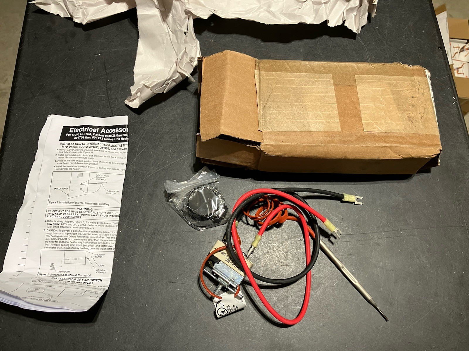 Marley UHMT1-S Internal MUH Series Single Pole Thermostat and Knob