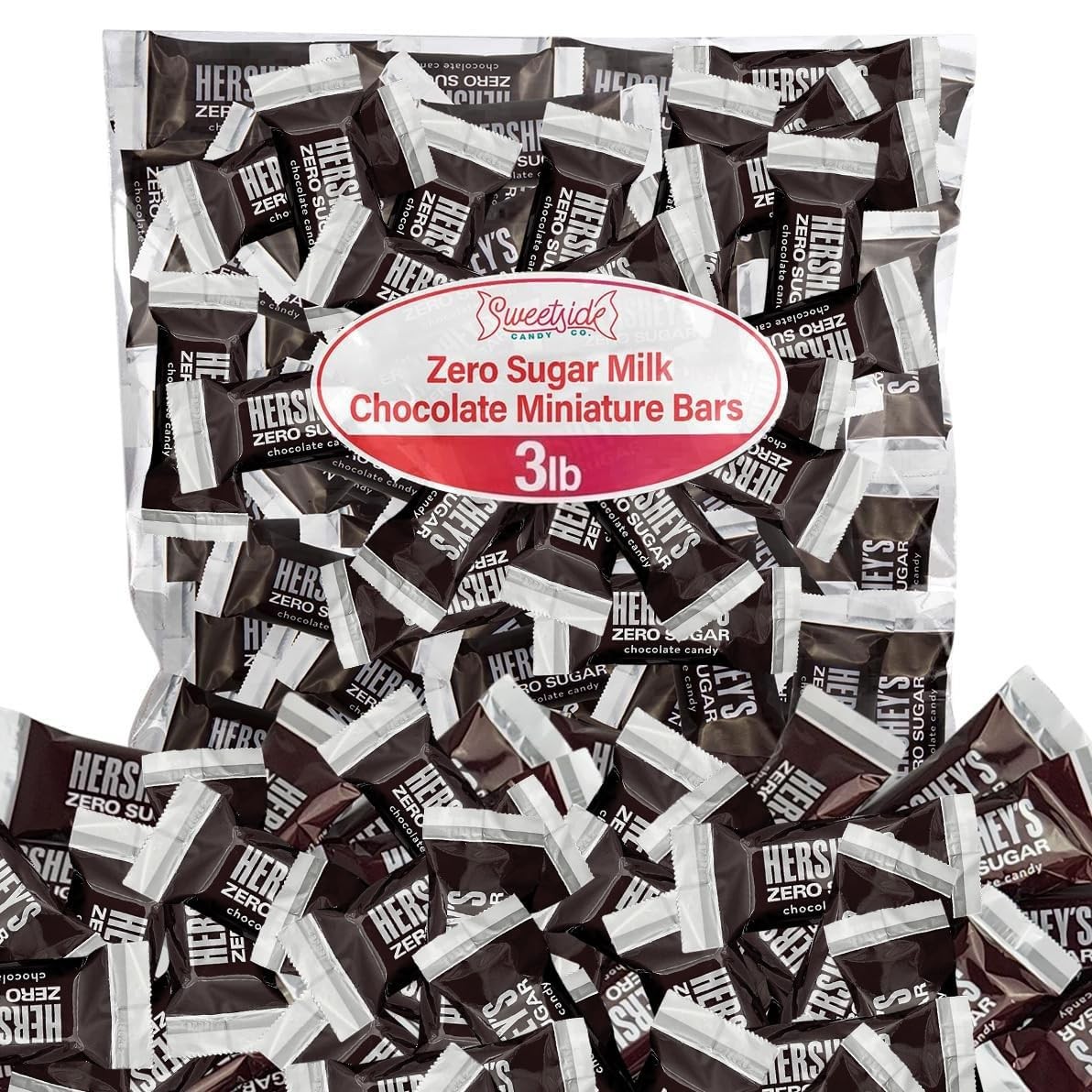 Zero Sugar Milk Chocolate Candy, Bag of Bulk, 3 lb Full Size