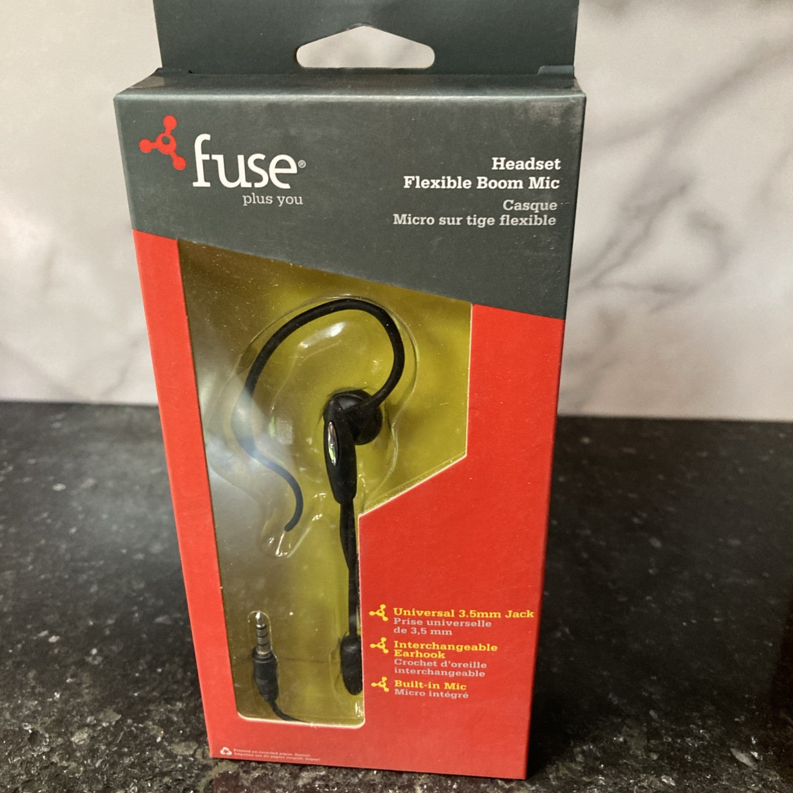 Fuse Headset Flexible Boom Mic New In Box Universal 3.5mm Jack Built In Mic