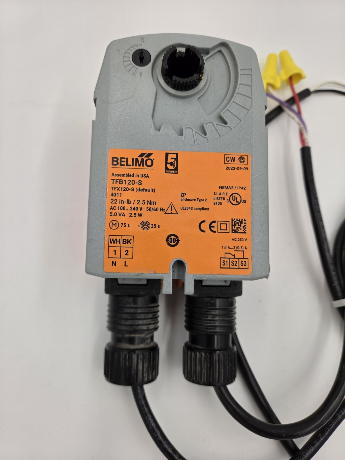 Belimo TFB120-S Damper Actuator 120/240V 50/60Hz