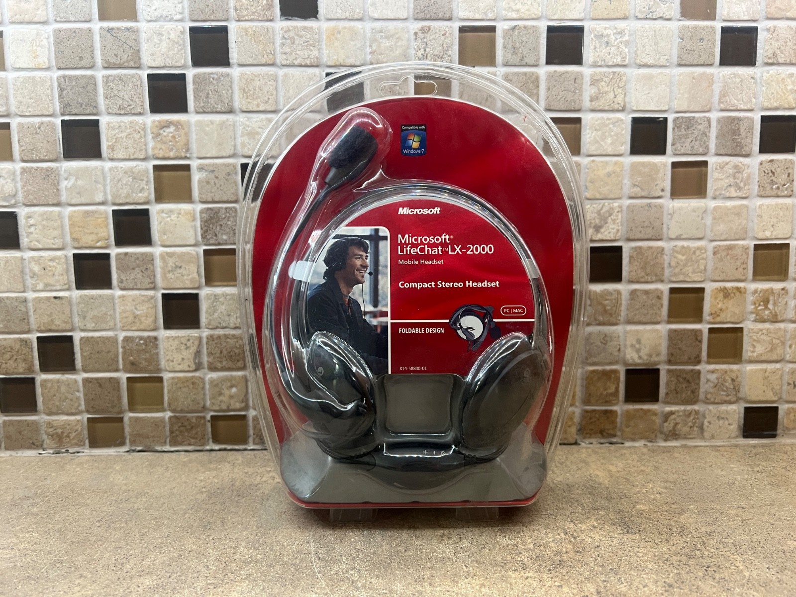 Microsoft Lifechat LX-2000 Compact Mobile Foldable Microphone Headset For PC/MAC