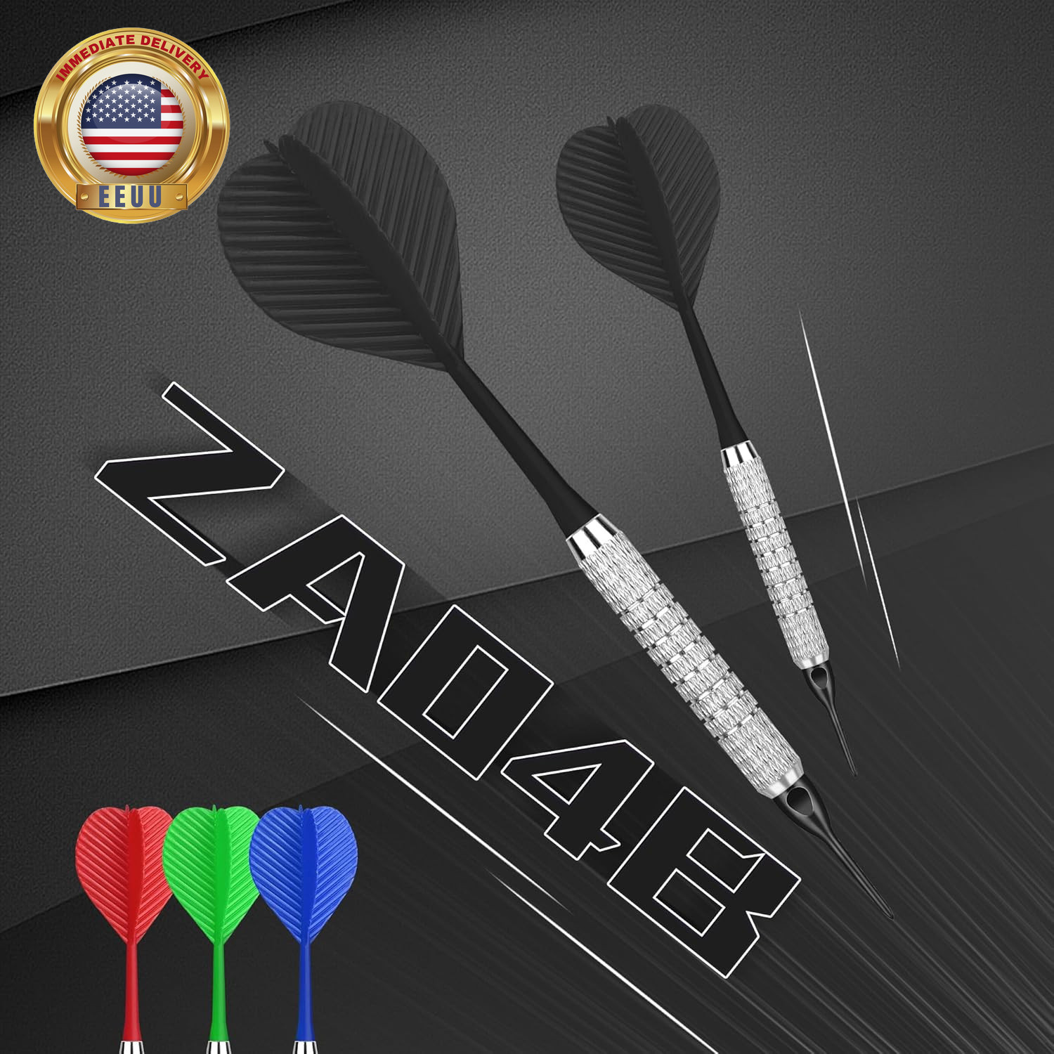 Plastic Tip Darts,12Pcs Soft Darts Set with 100 Plastic Tips for Electronic Dart