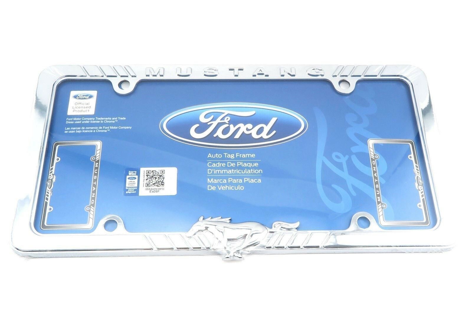 Ford Mustang Chrome Metal Auto Car Tag License Plate Frame