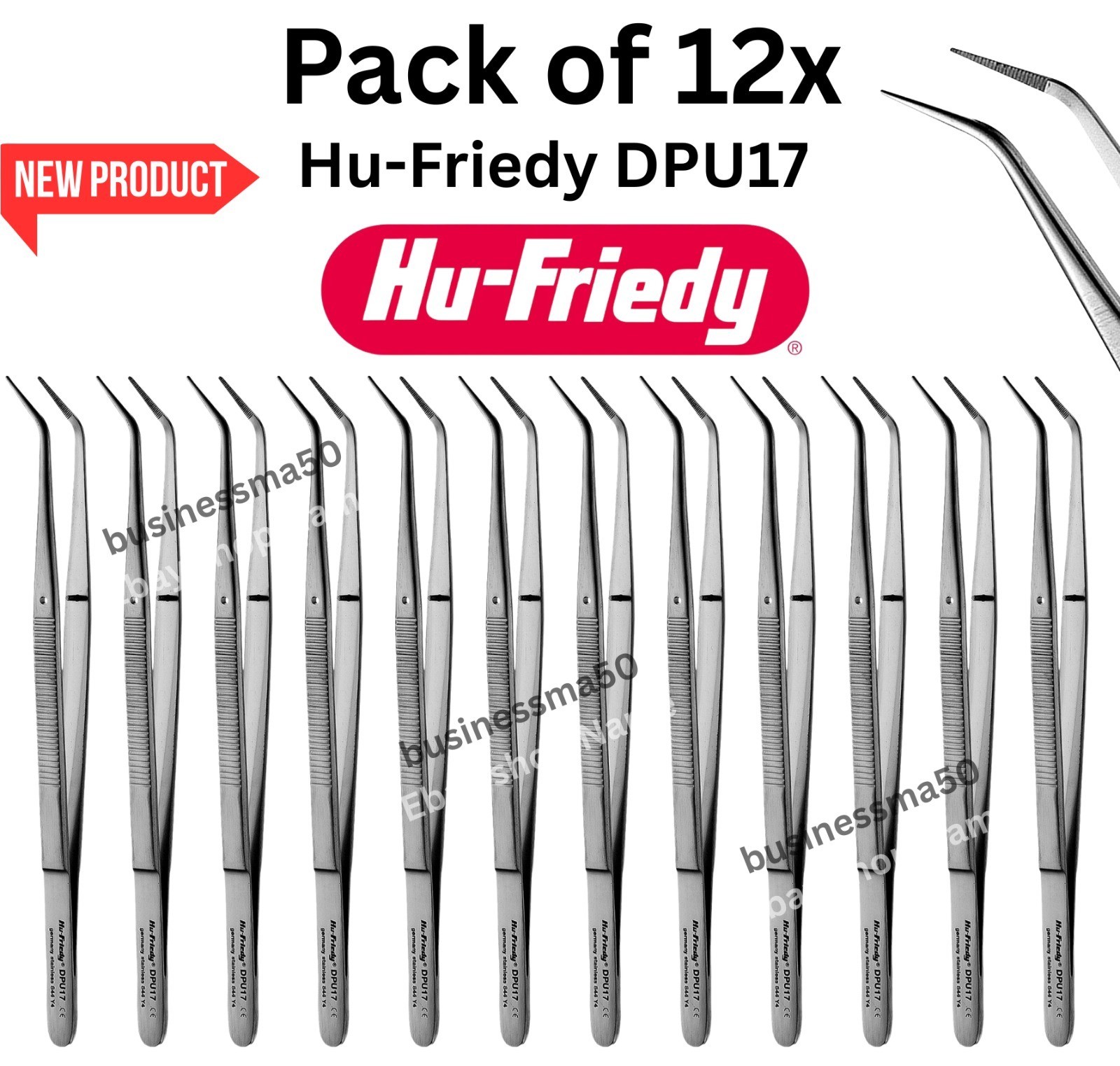 Hu-Friedy Utility Pick Up DPU17 Dental College Dressing Plier Lot of 12 Pcs