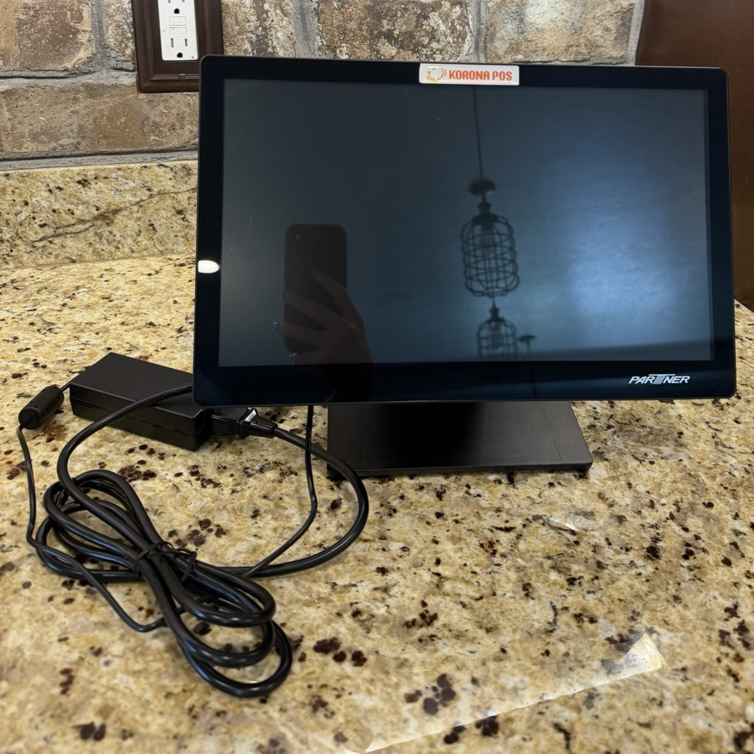 Partner Touchscreen POS Terminal w/ Stand, Power Adapter, USB/HDMI