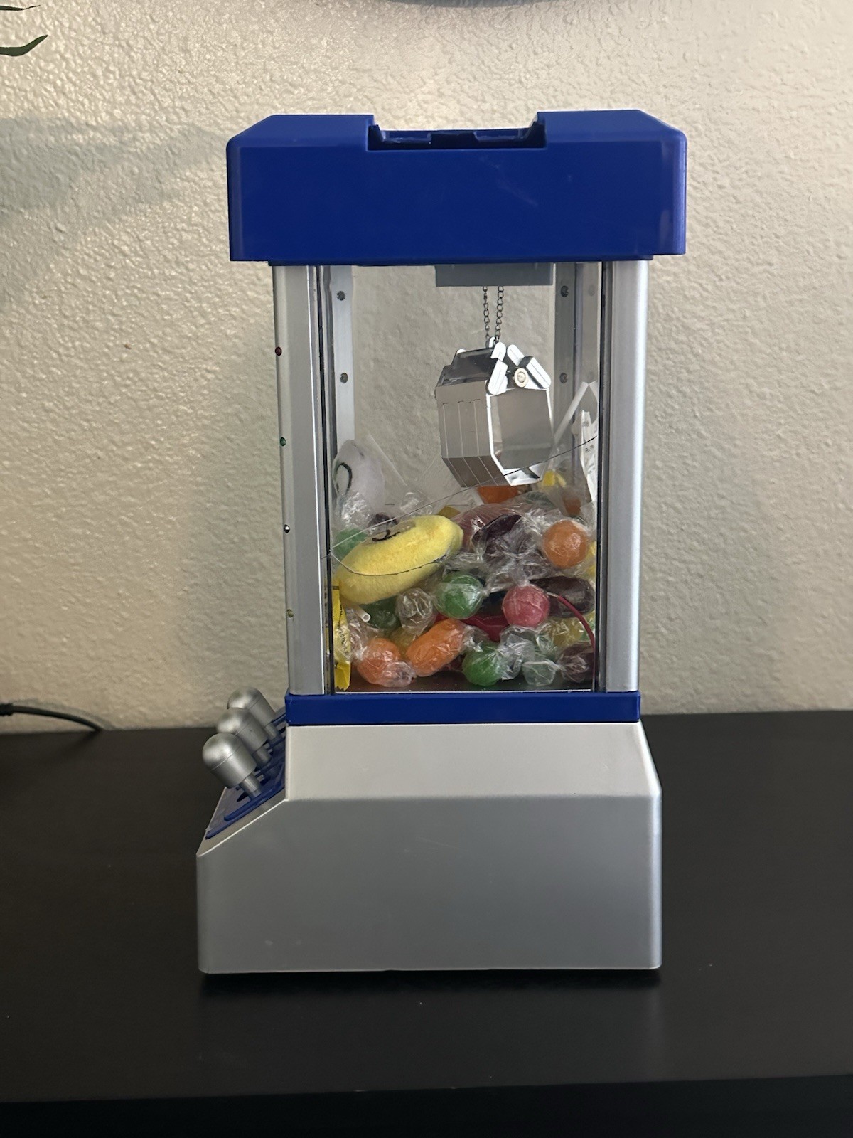 The Claw Electronic Claw Machine Game Blue Silver Tabletop Toy