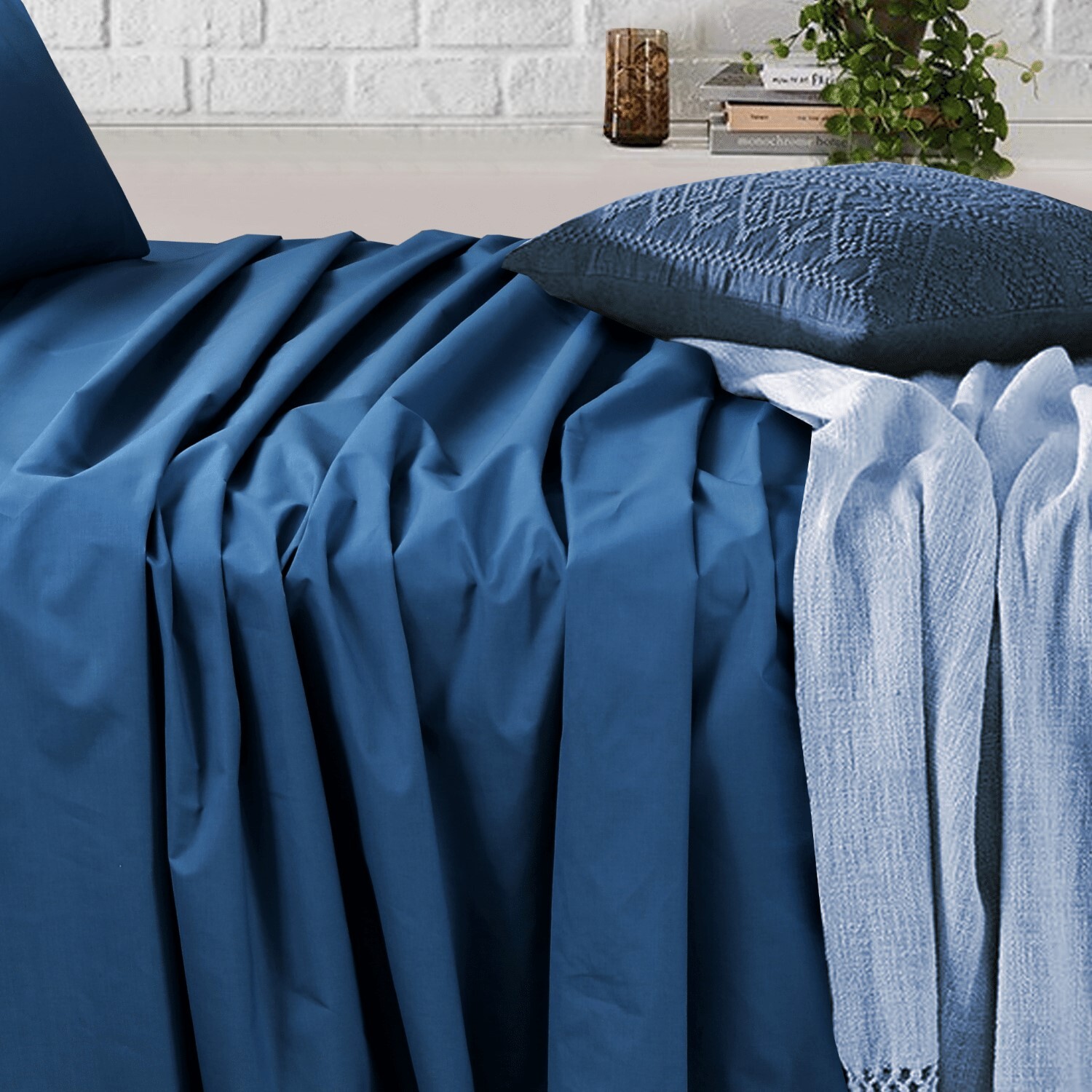 Bed Sheets Single Double King Queen Super King Fitted Flat Sheet With Pillowcase