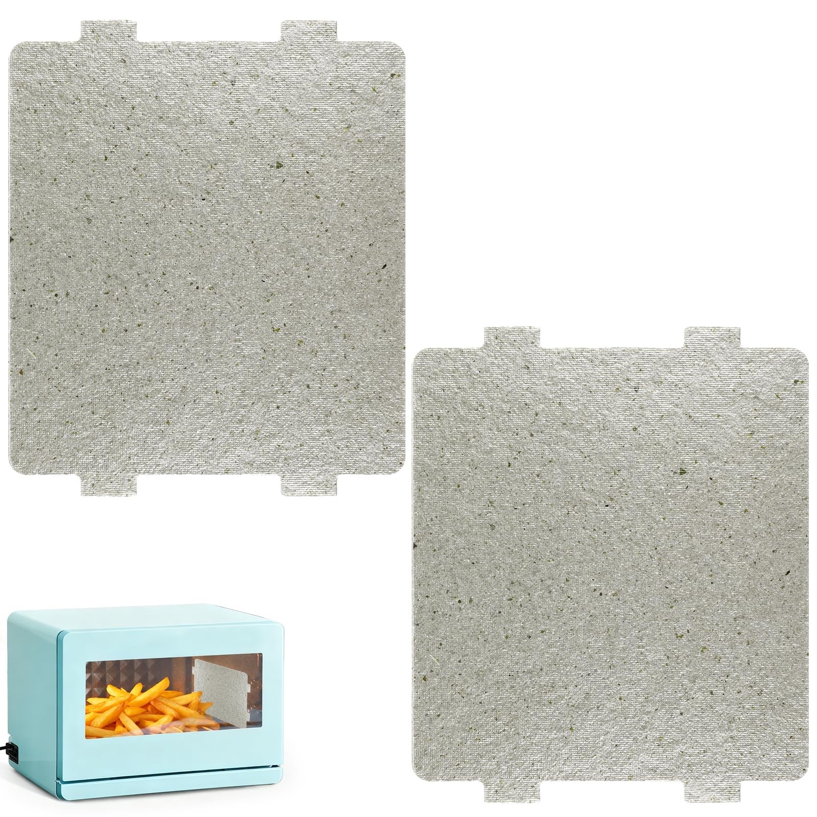 2 PCS Microwave Waveguide Cover, 4.7×3.9in Universal Mica Sheets for Silver