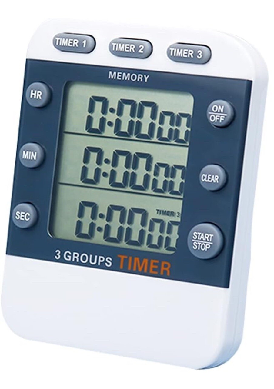 Mostrust Digital Dual Kitchen Timer, 3 Channels Count UP/Down Timer (2 Pack)