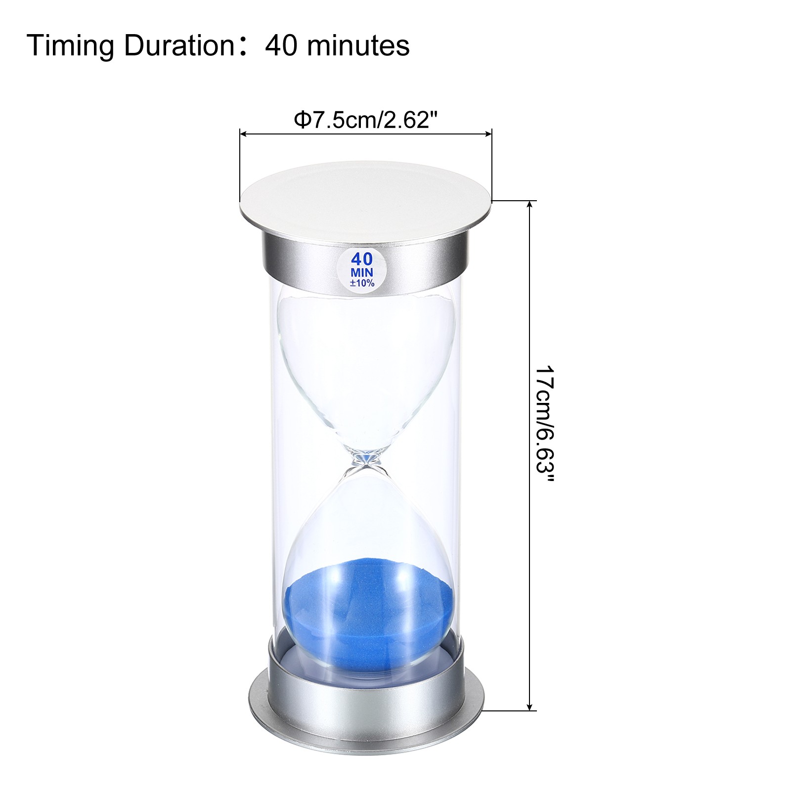 40 Minute Sand Timer, Sandy Clock Count Down Sand Glass, Blue Sands
