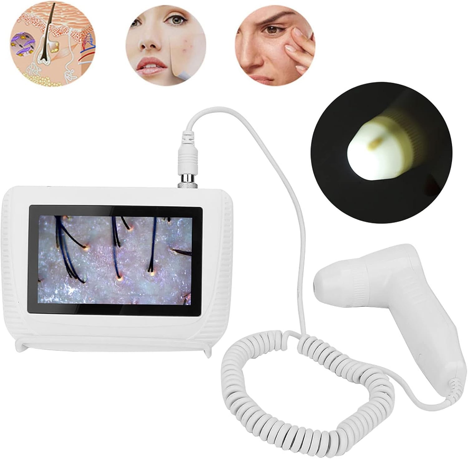 Skin Diagnosis Hair Analyzer Digital Skin Detector Skin Oil Magnifying Tester