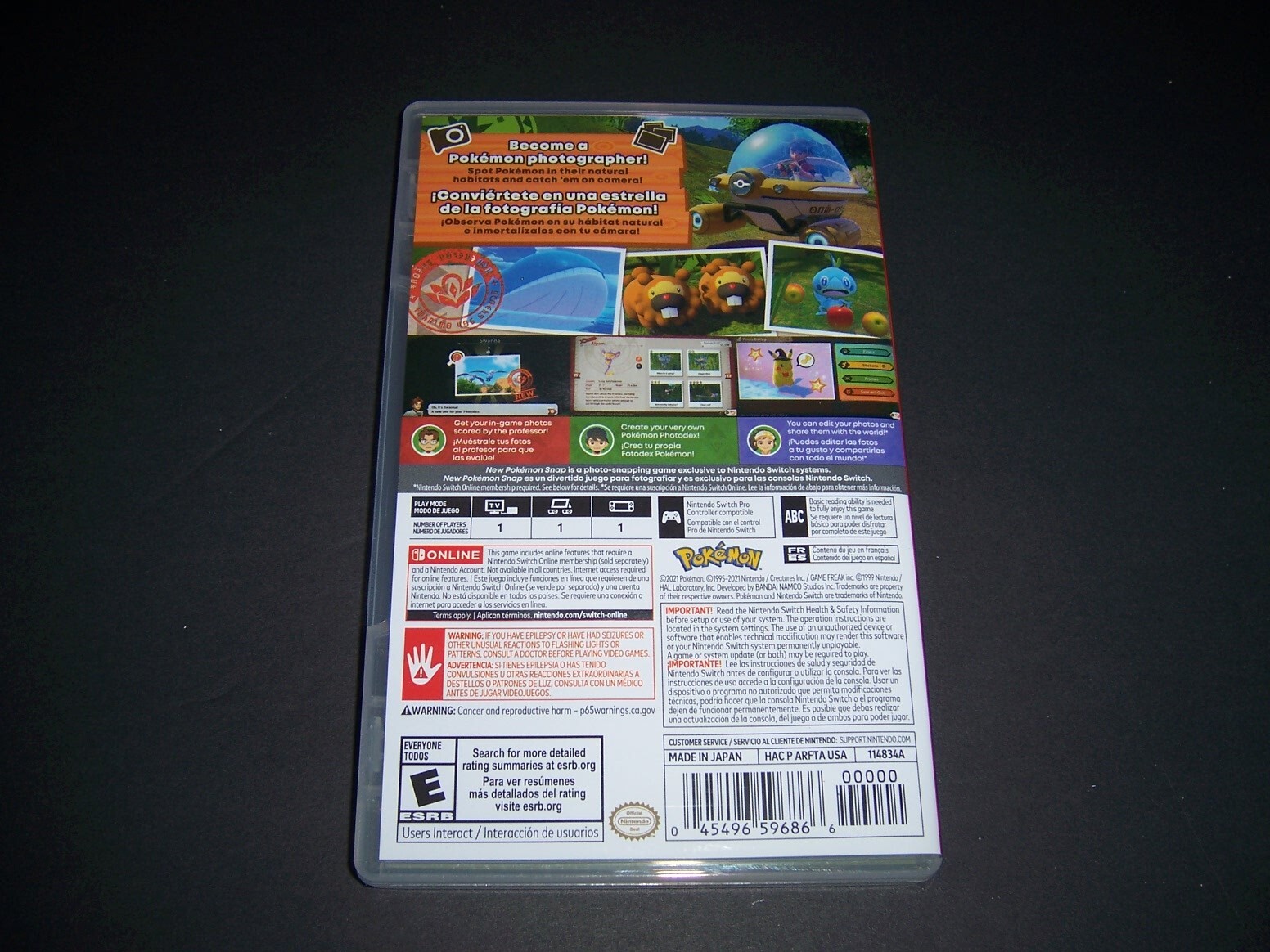 Authentic Box Case ONLY Replacement Nintendo Switch for New Pokemon Snap
