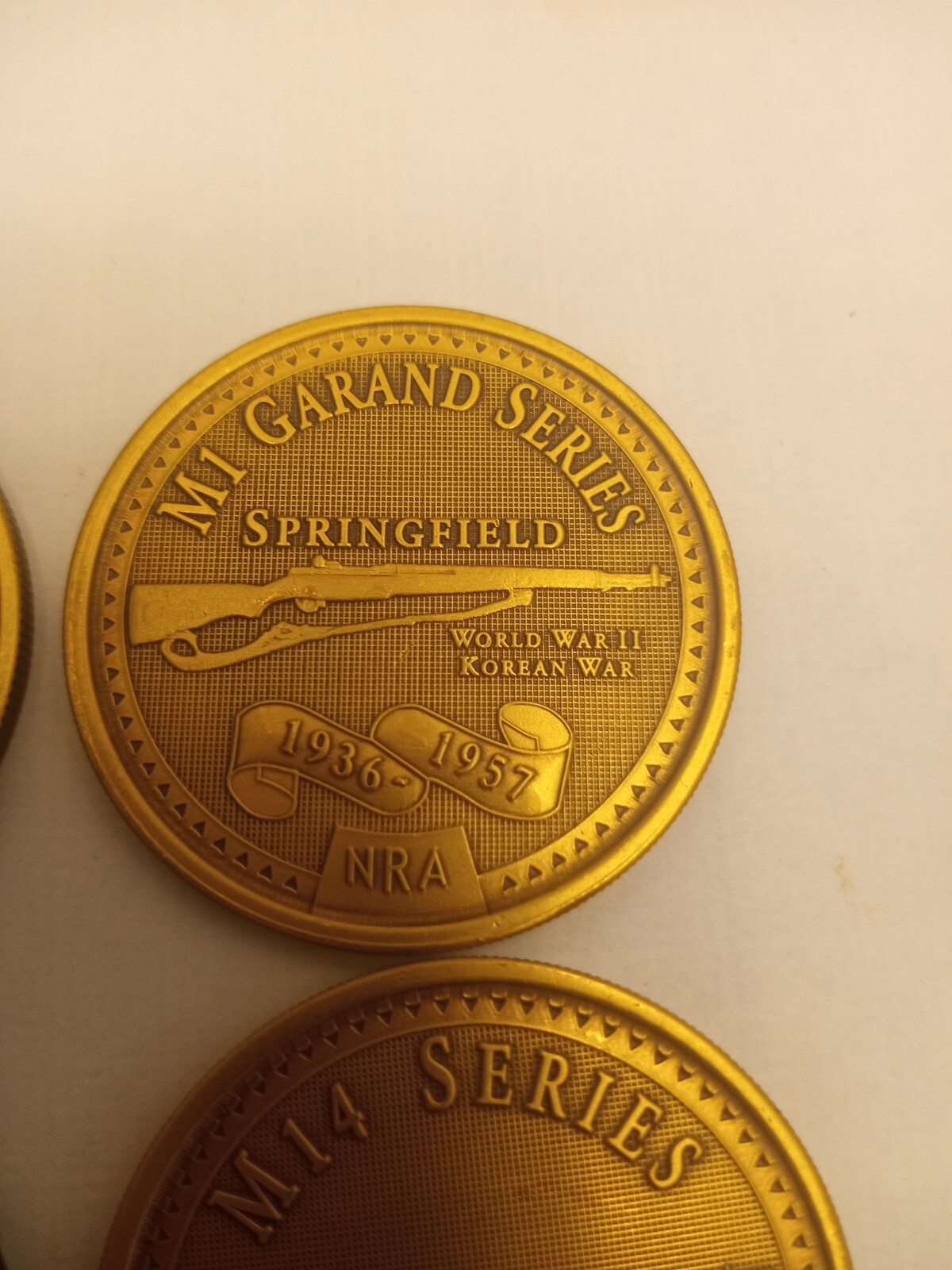 NRA Coins World War I II, World War II,Vietnam,desert Storm 4pc 1936 57 59 64